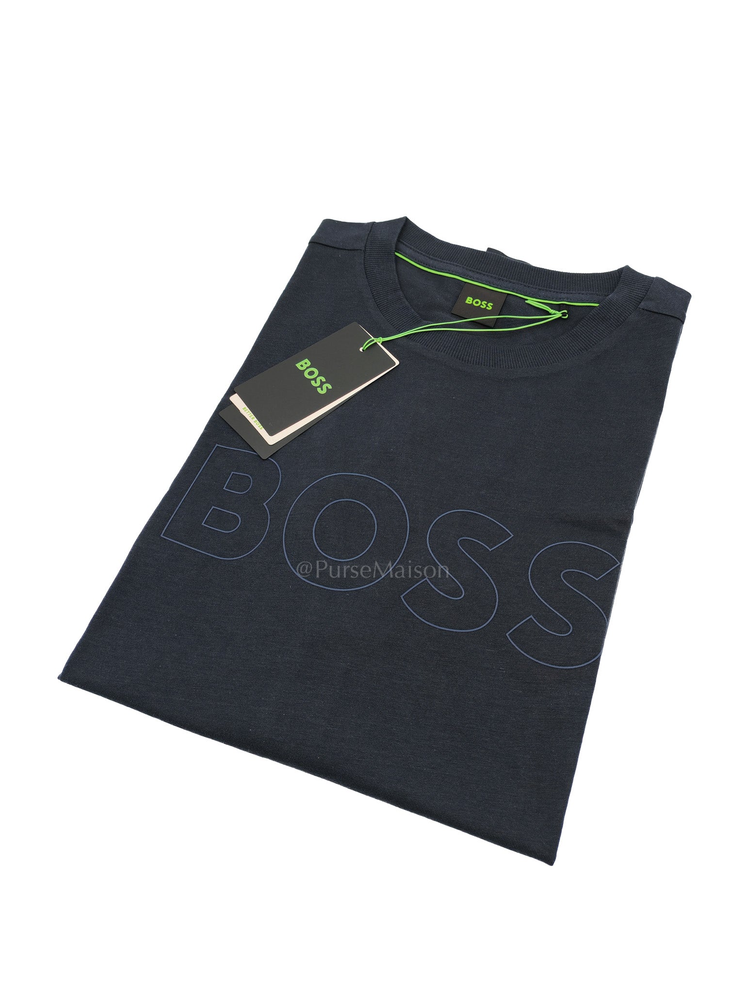 Hugo Boss Jersey Cotton T-Shirt in Dark Blue for Men Size M | Purse Maison Luxury Bags Shop