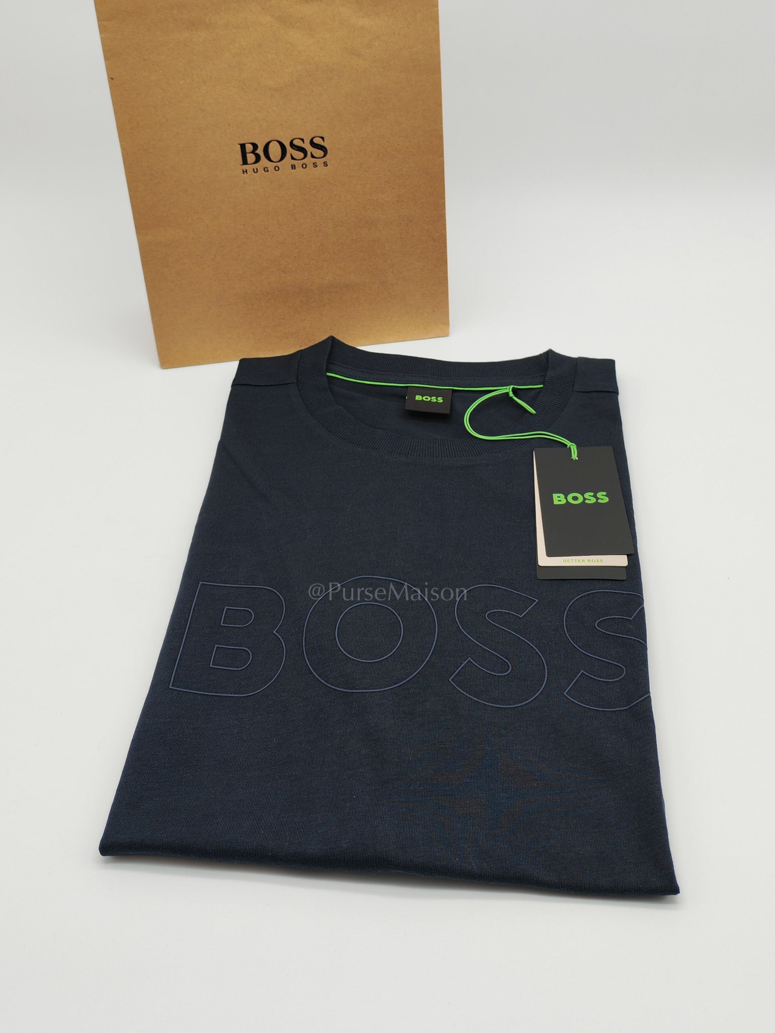 Jersey Cotton T-Shirt in Navy Blue for Men Size L | Purse Maison Luxury Bags Shop