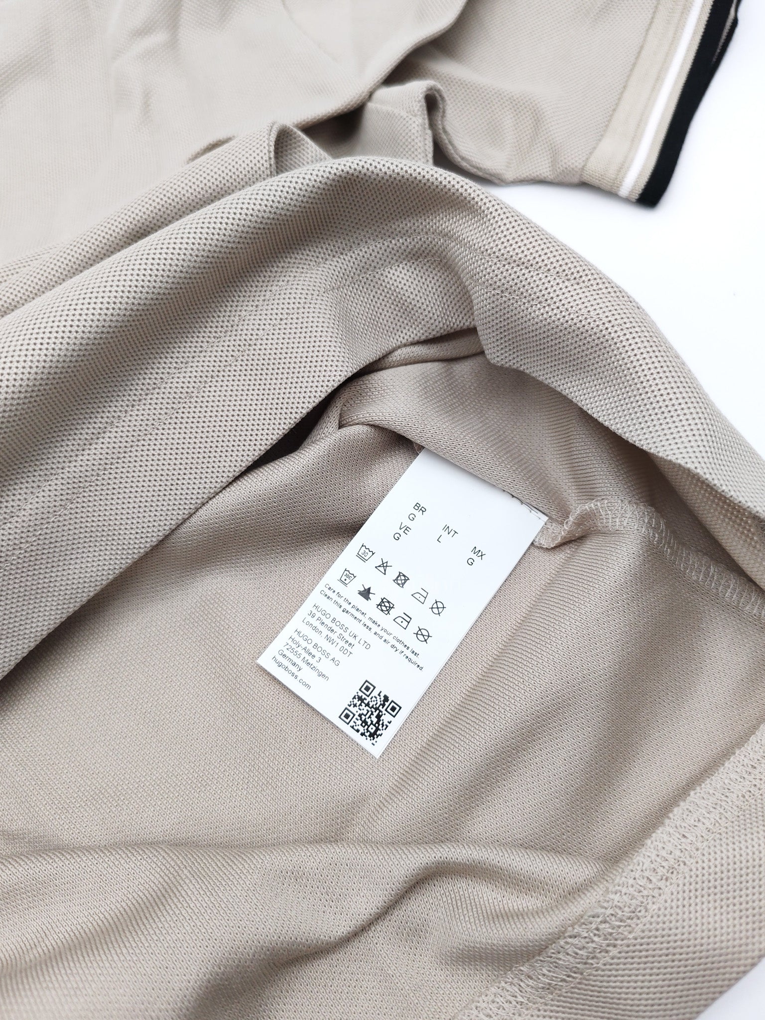Jersey Polo Shirt in Light Beige for Men Size L | Purse Maison Luxury Bags Shop