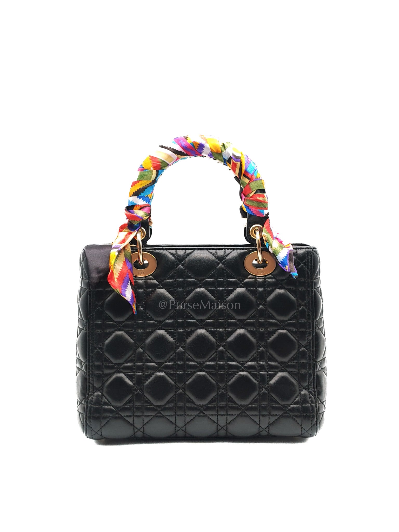 Christian Dior Lady Dior in Black Cannage Lambskin Leather Shoulder Bag