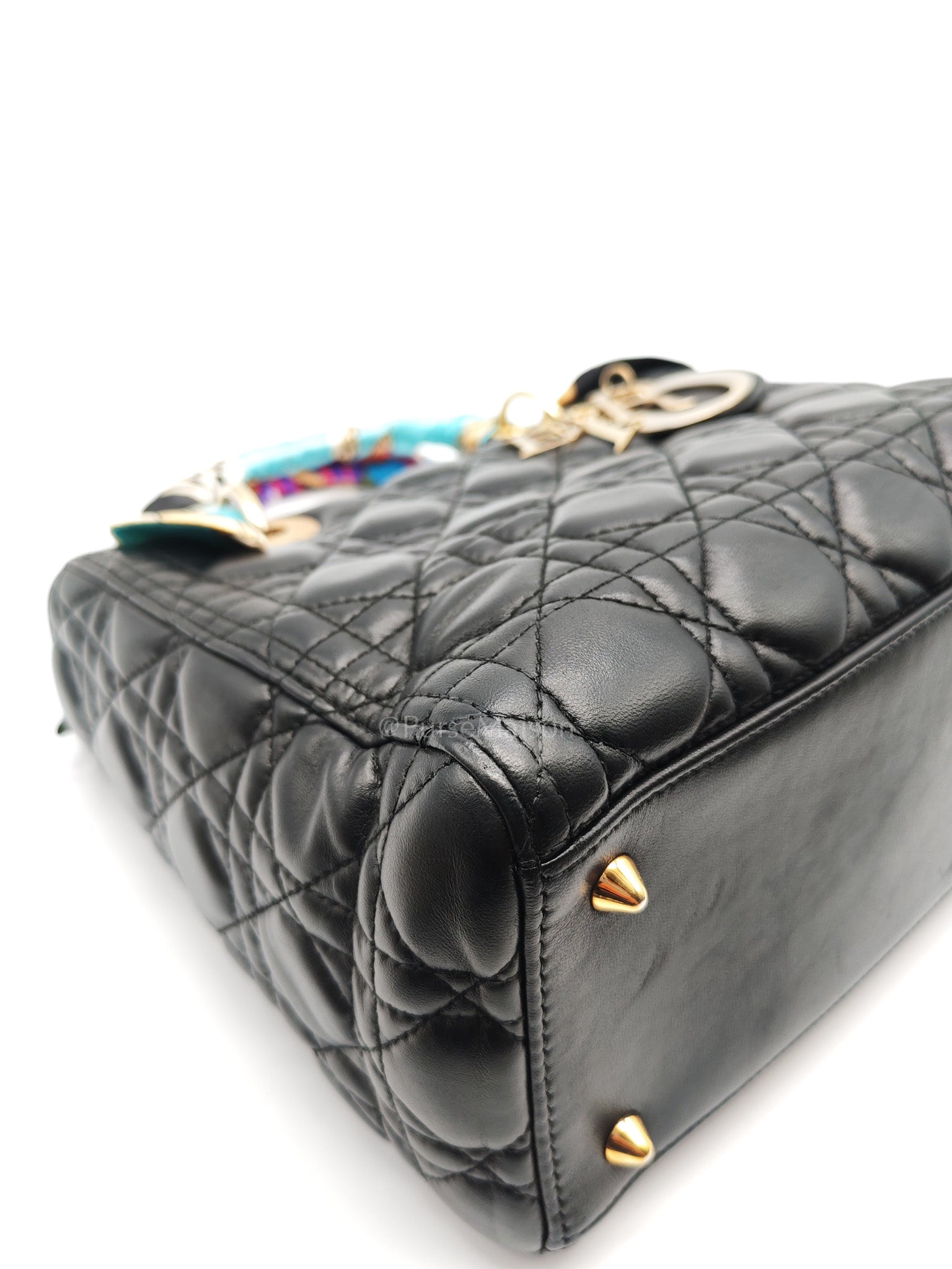 Christian Dior Lady Dior in Black Cannage Lambskin Leather Shoulder Bag