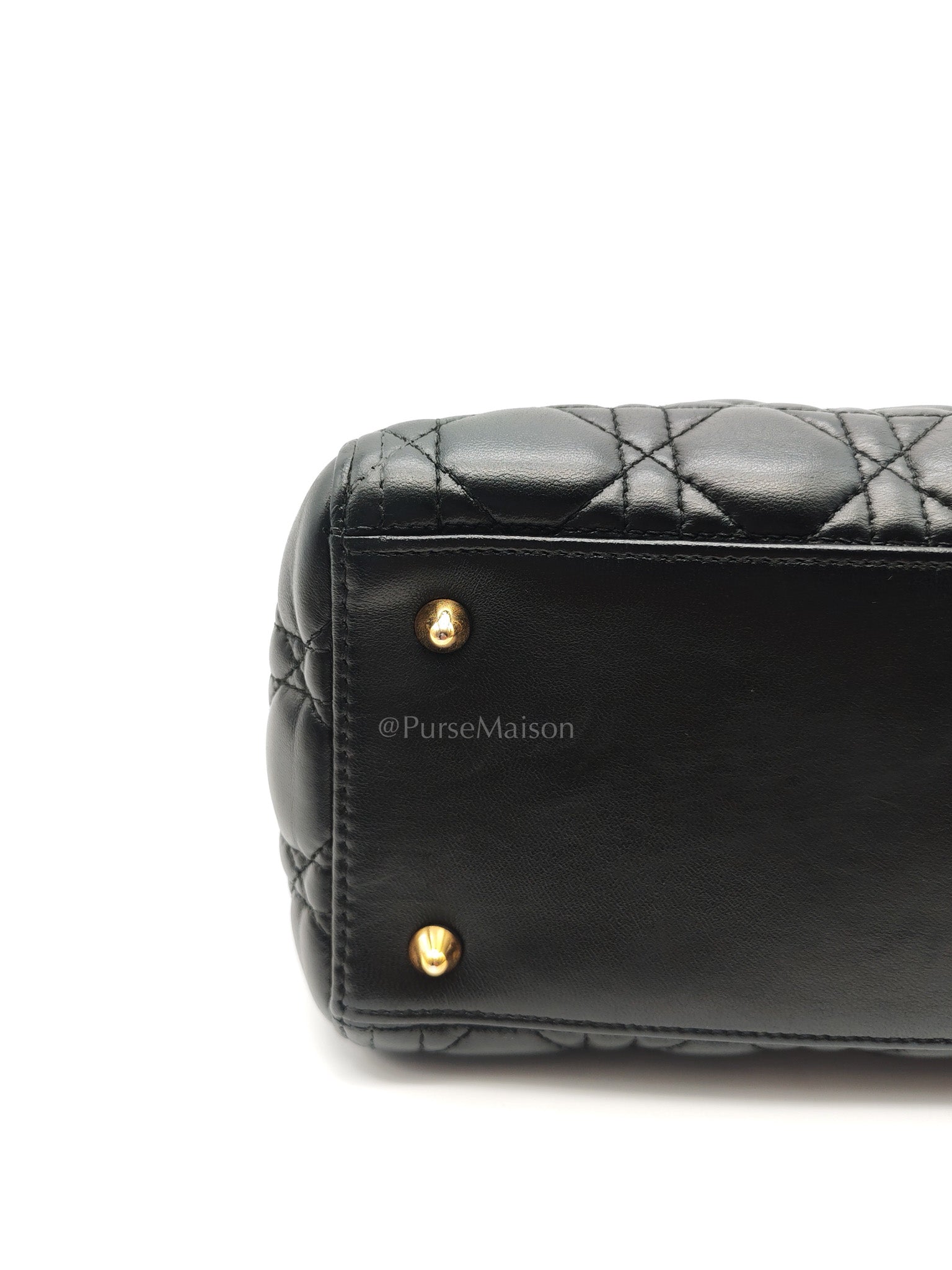 Christian Dior Lady Dior in Black Cannage Lambskin Leather Shoulder Bag