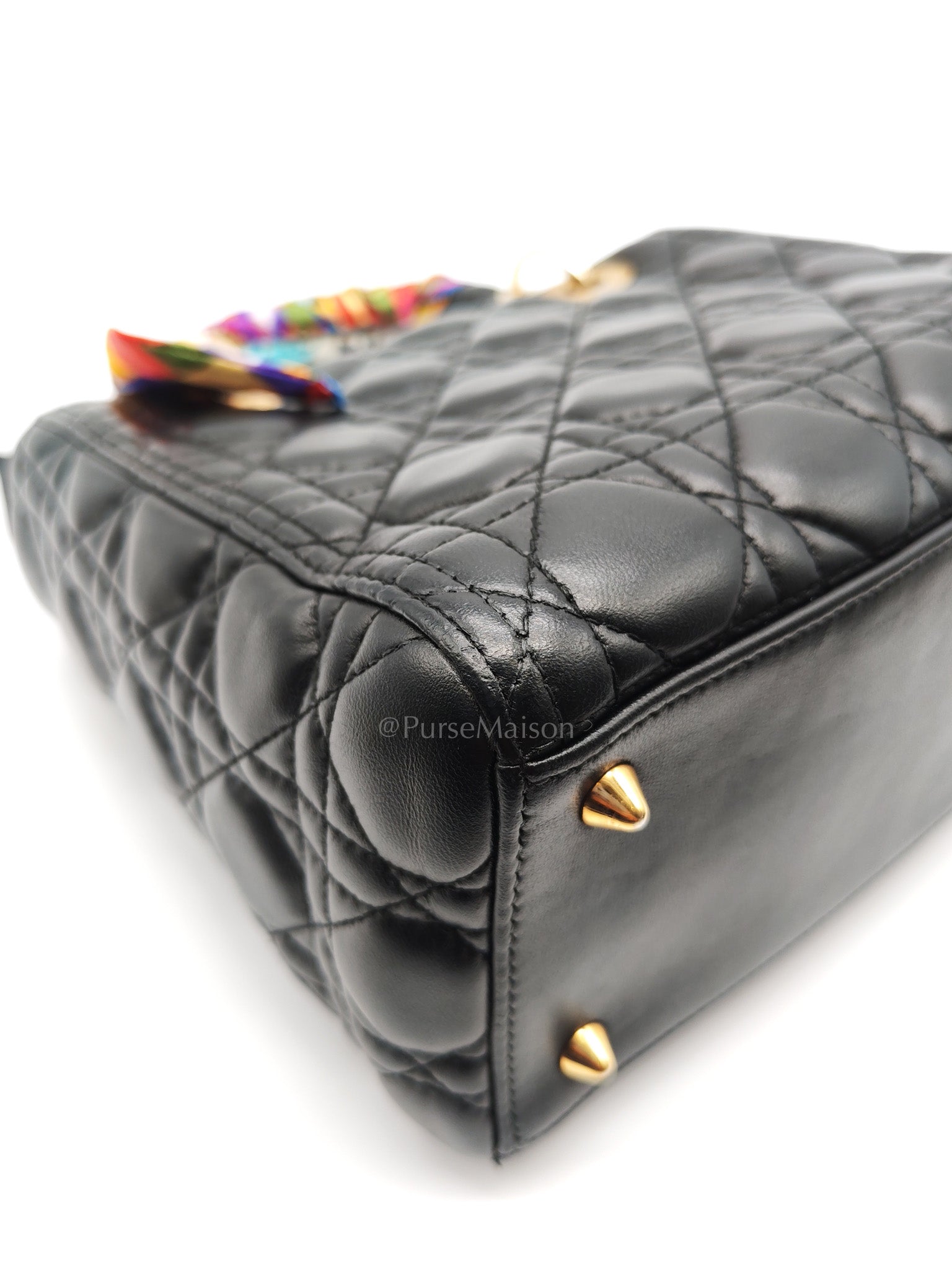 Christian Dior Lady Dior in Black Cannage Lambskin Leather Shoulder Bag