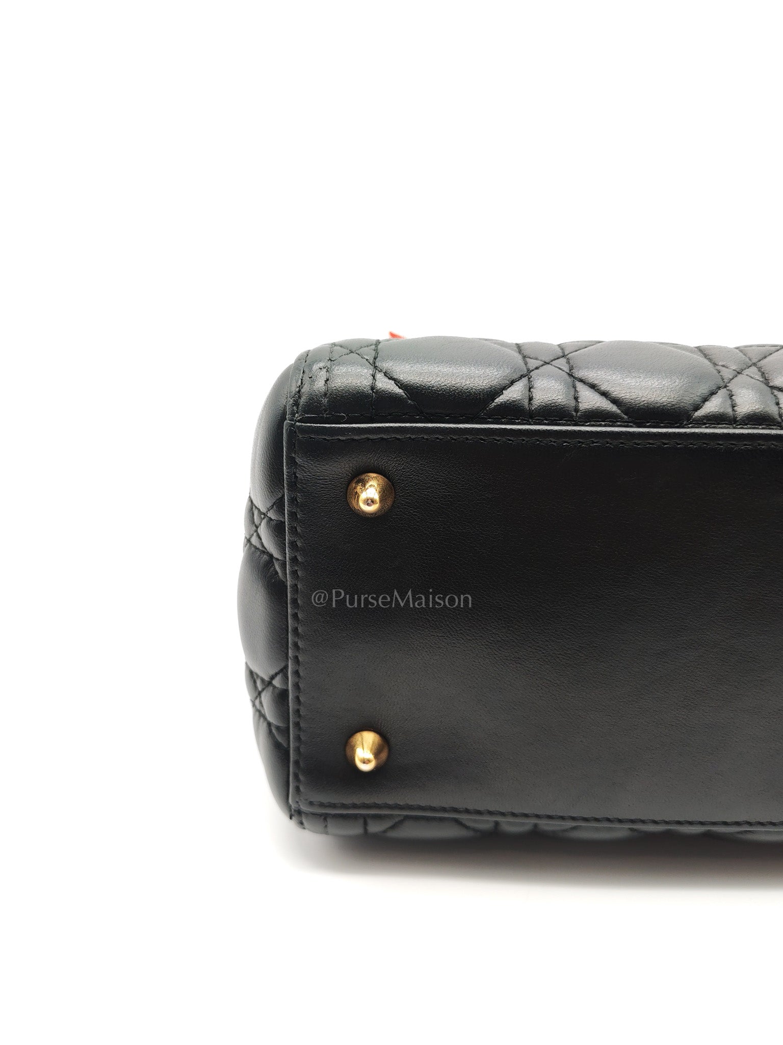 Christian Dior Lady Dior in Black Cannage Lambskin Leather Shoulder Bag