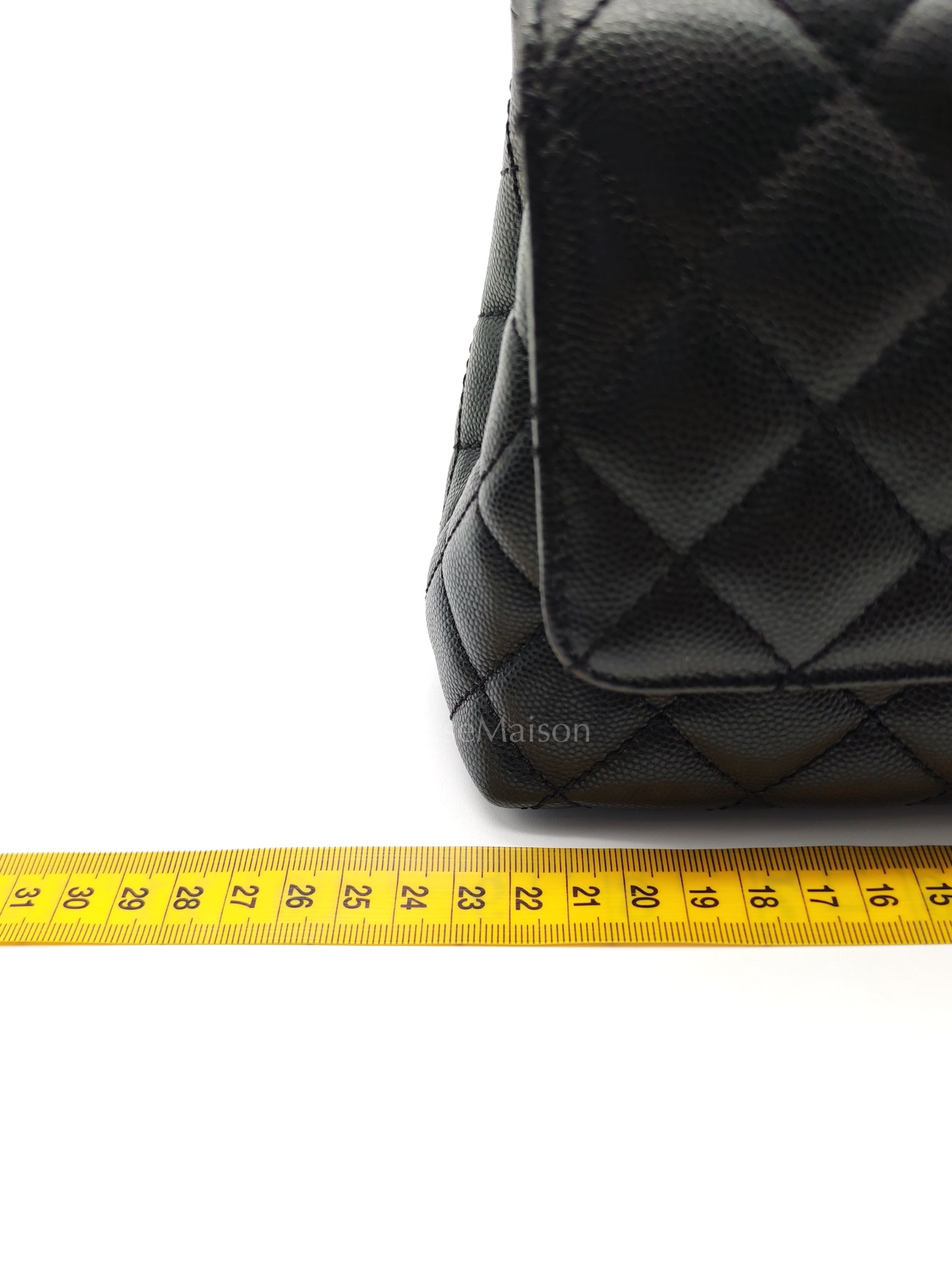 Coco Handle Small in Black Caviar Leather and Light Gold Hardware (Microchip) | Purse Maison Luxury Bags Shop