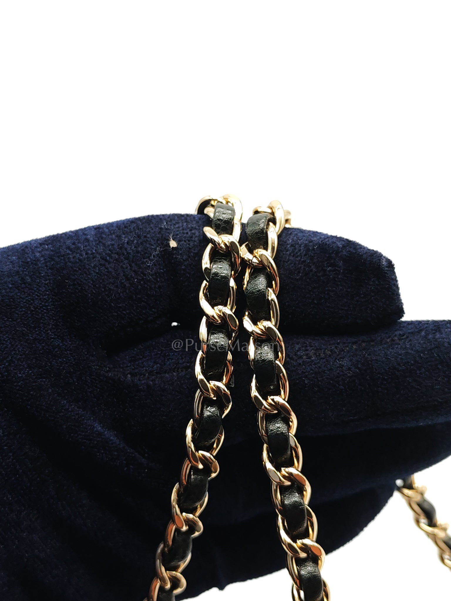 Coco Handle Small in Black Caviar Leather and Light Gold Hardware (Microchip) | Purse Maison Luxury Bags Shop