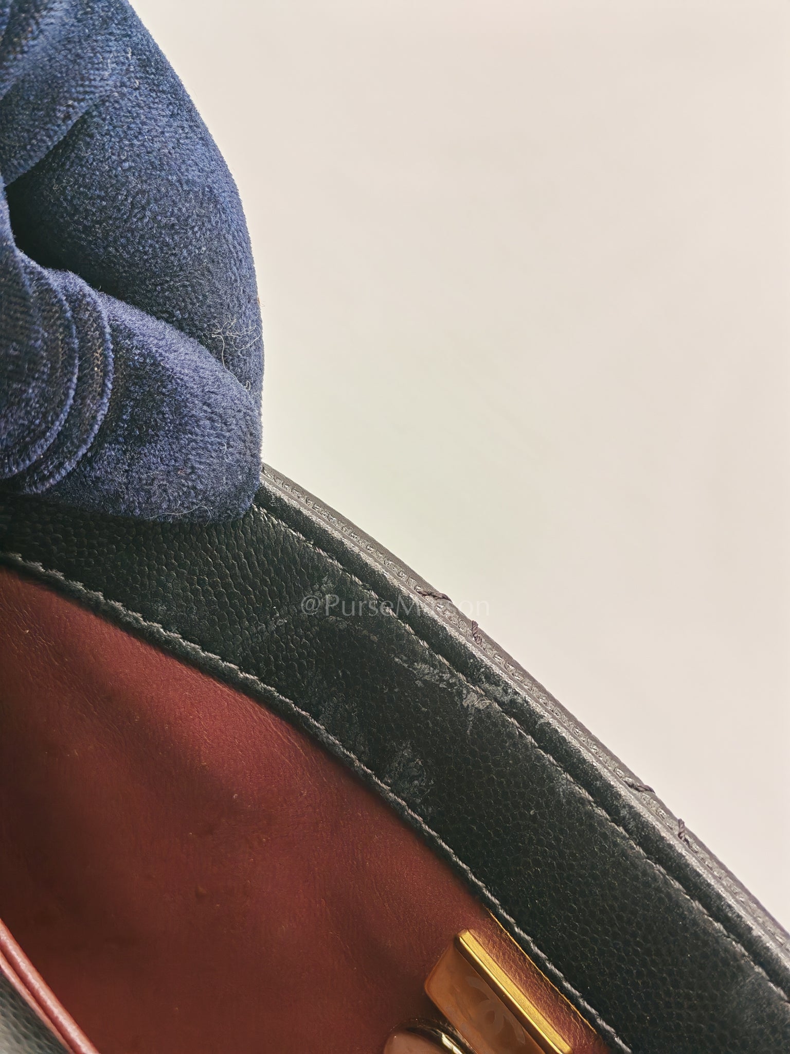 Coco Handle Small in Black Caviar Leather and Light Gold Hardware (Microchip) | Purse Maison Luxury Bags Shop