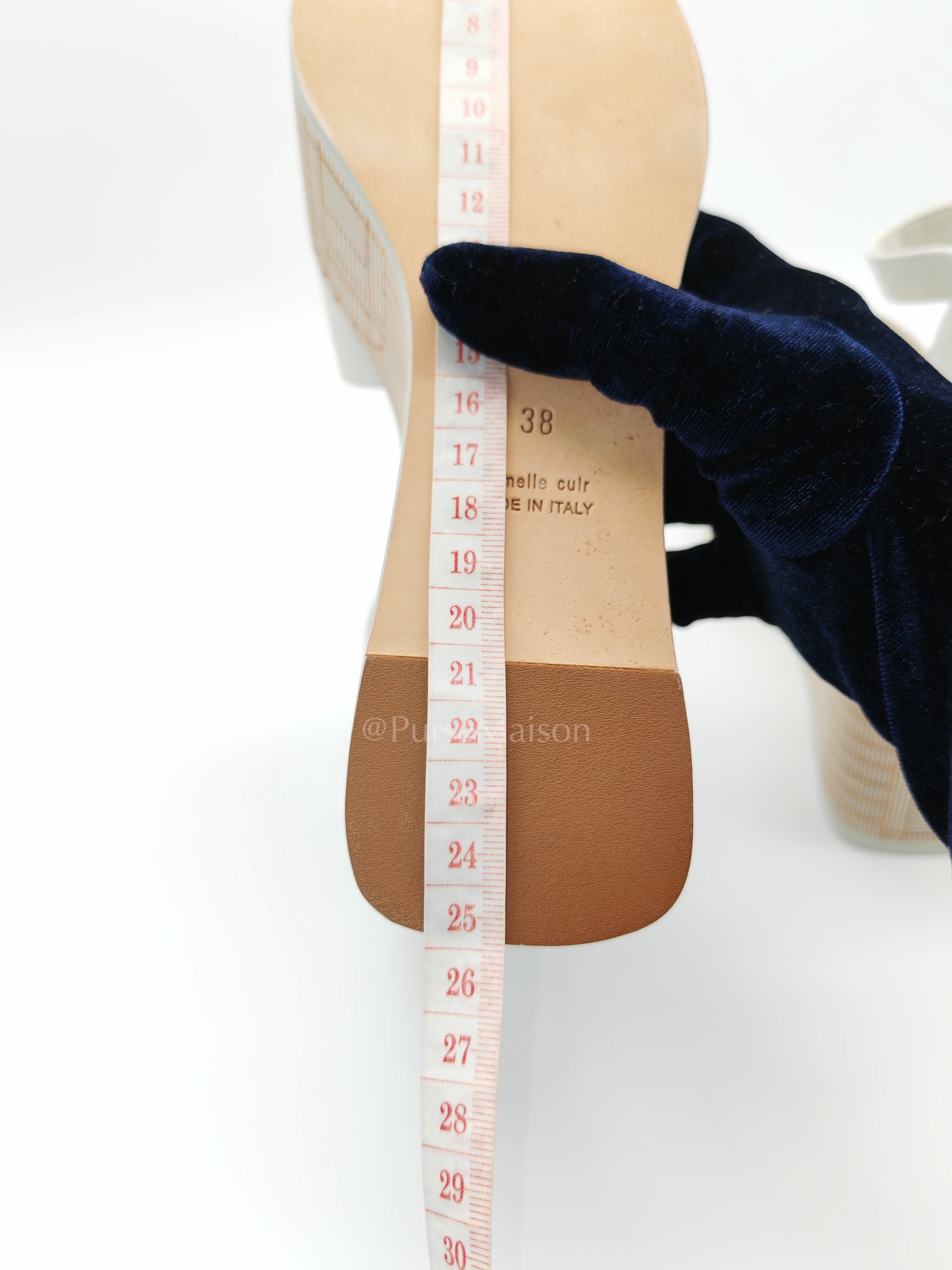 Illusion Blanc Wedge Sandals Size 38EU (24CM) | Purse Maison Luxury Bags Shop