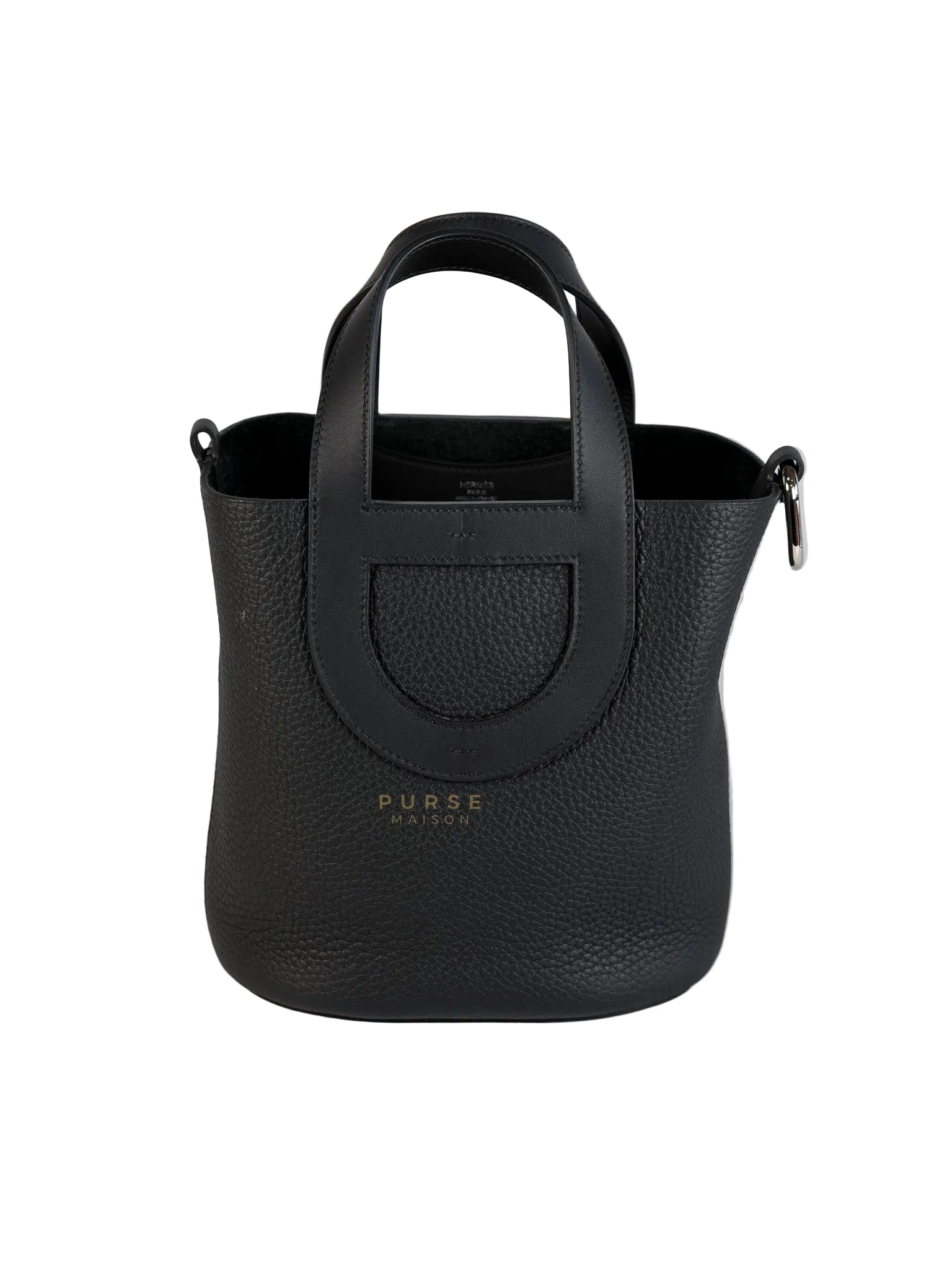 In The Loop 18 Clemence Noir Palladium Hardware Stamp W (2024) | Purse Maison Luxury Bags Shop