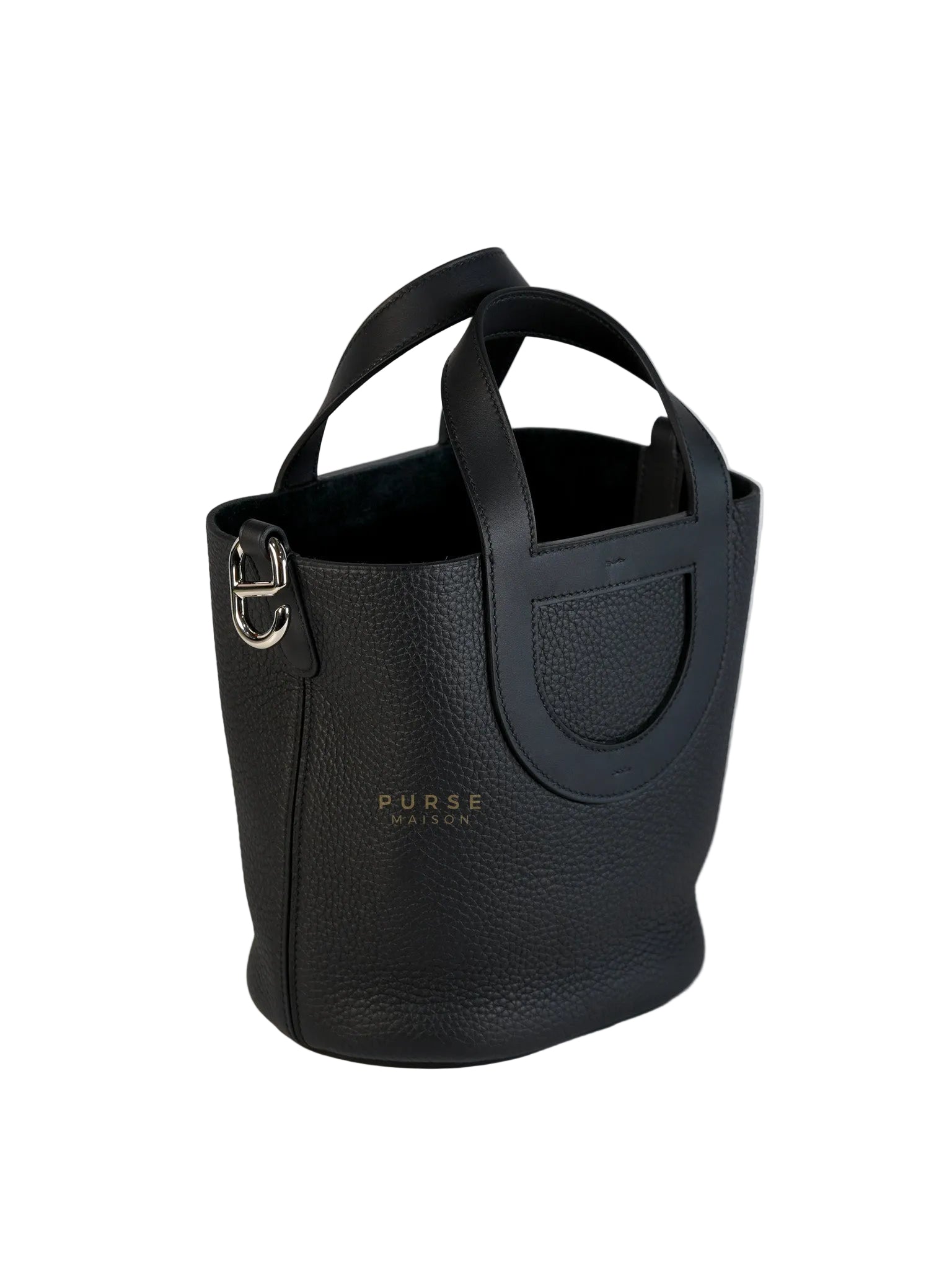 In The Loop 18 Clemence Noir Palladium Hardware Stamp W (2024) | Purse Maison Luxury Bags Shop