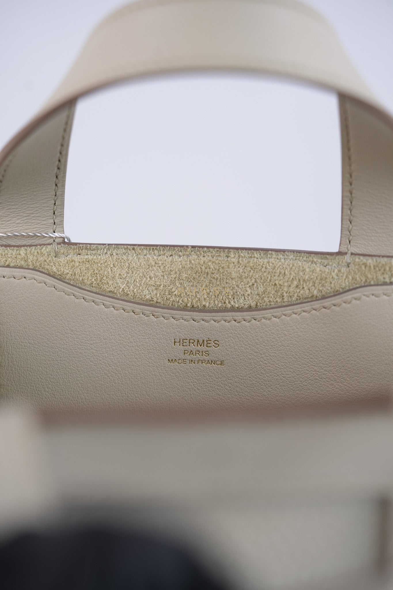 In the Loop 18 in Beton Clemence Leather and Gold Hardware Stamp U (2022) | Purse Maison Luxury Bags Shop