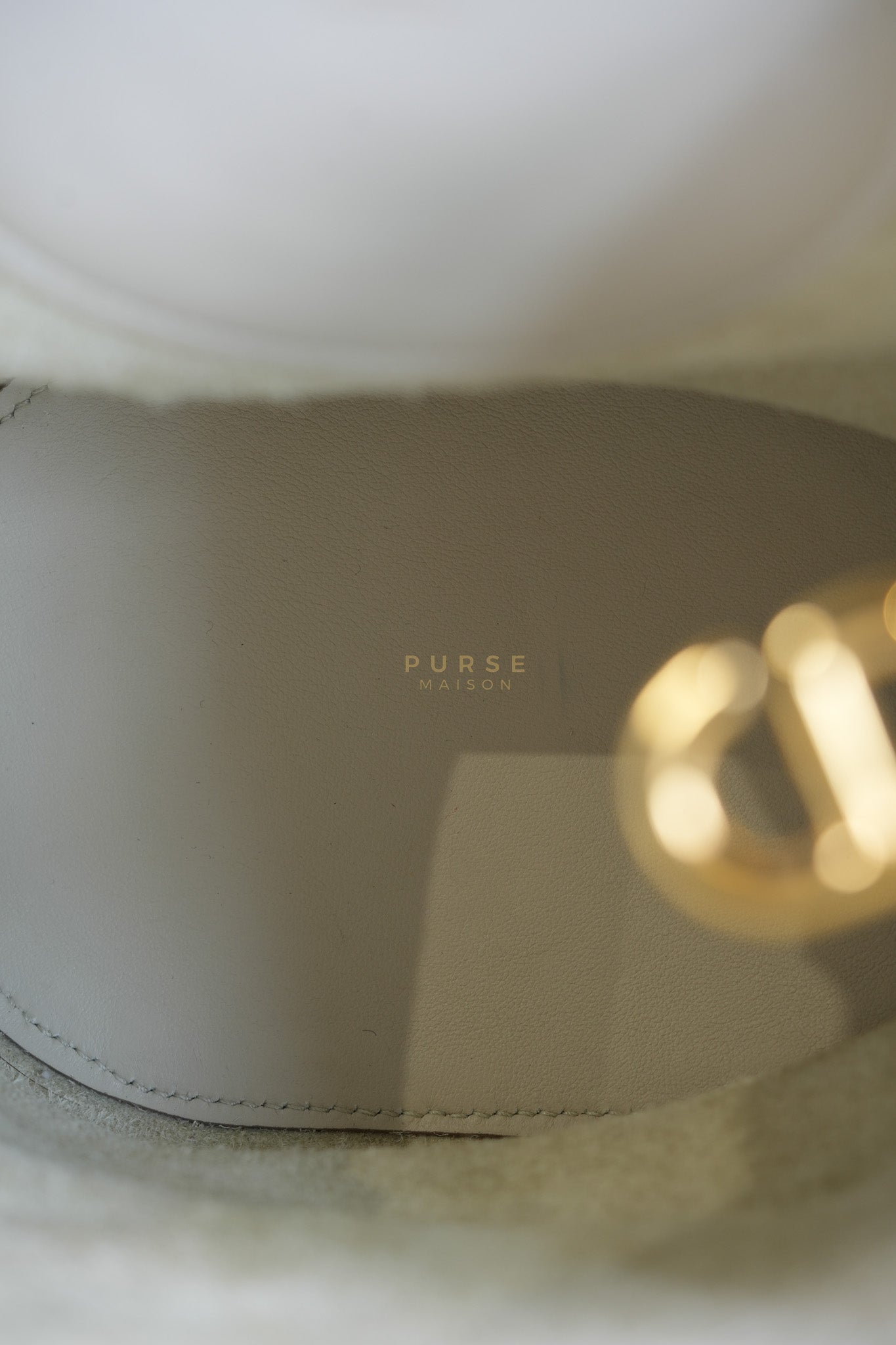 In the Loop 18 in Beton Clemence Leather and Gold Hardware Stamp U (2022) | Purse Maison Luxury Bags Shop