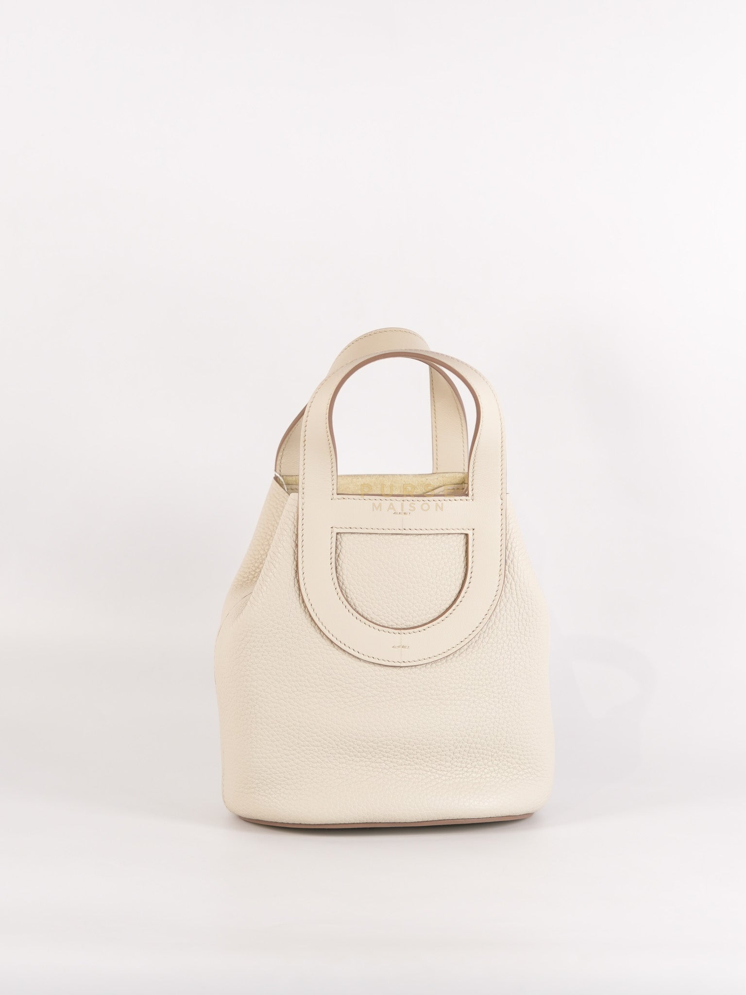 In the Loop 18 in Beton Clemence Leather and Gold Hardware Stamp U (2022) | Purse Maison Luxury Bags Shop