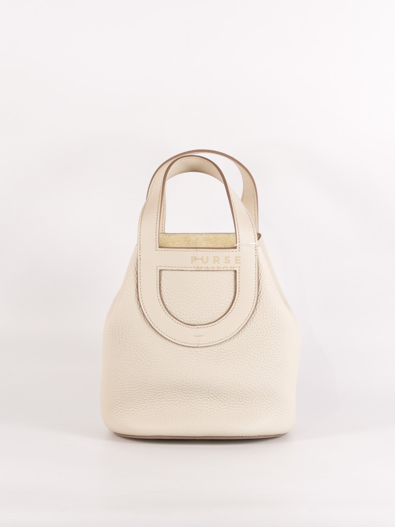 In the Loop 18 in Beton Clemence Leather and Gold Hardware Stamp U (2022) | Purse Maison Luxury Bags Shop