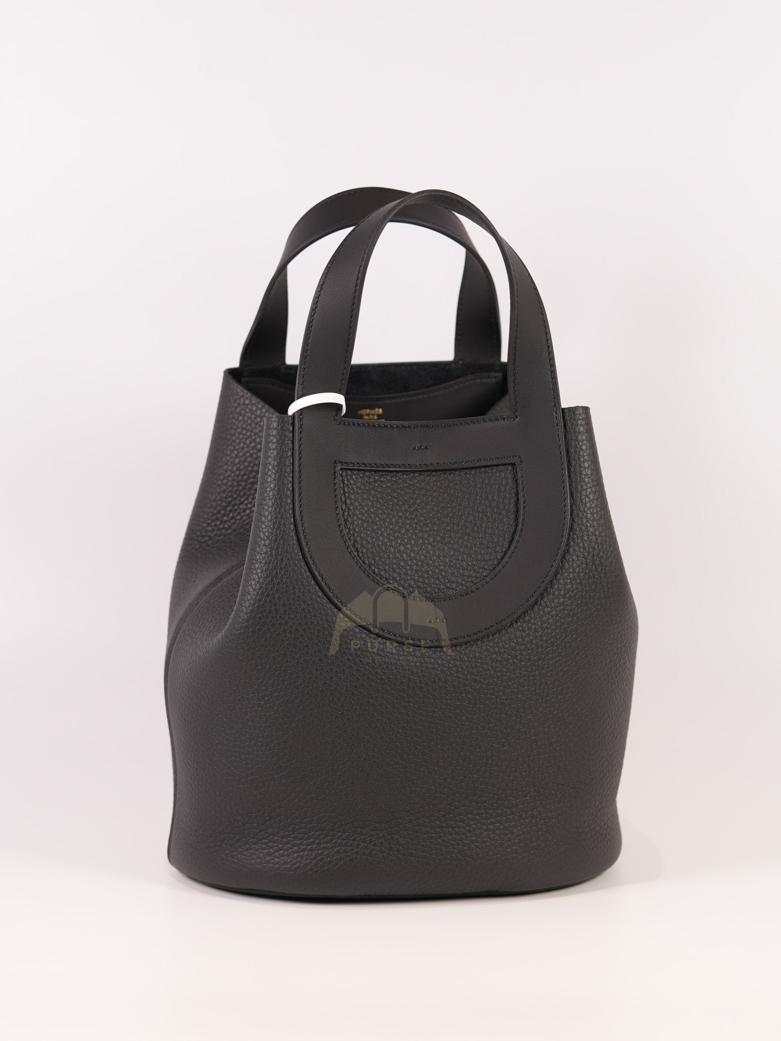 In The Loop 22 in Black Togo Leather and Palladium Hardware Stamp K (2025) | Purse Maison Luxury Bags Shop