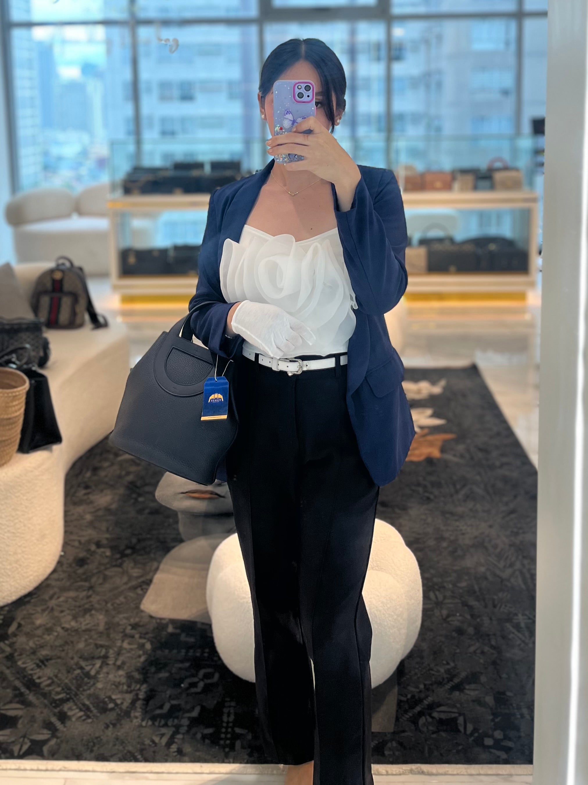 In The Loop 22 in Black Togo Leather and Gold Hardware Stamp K (2025) | Purse Maison Luxury Bags Shop