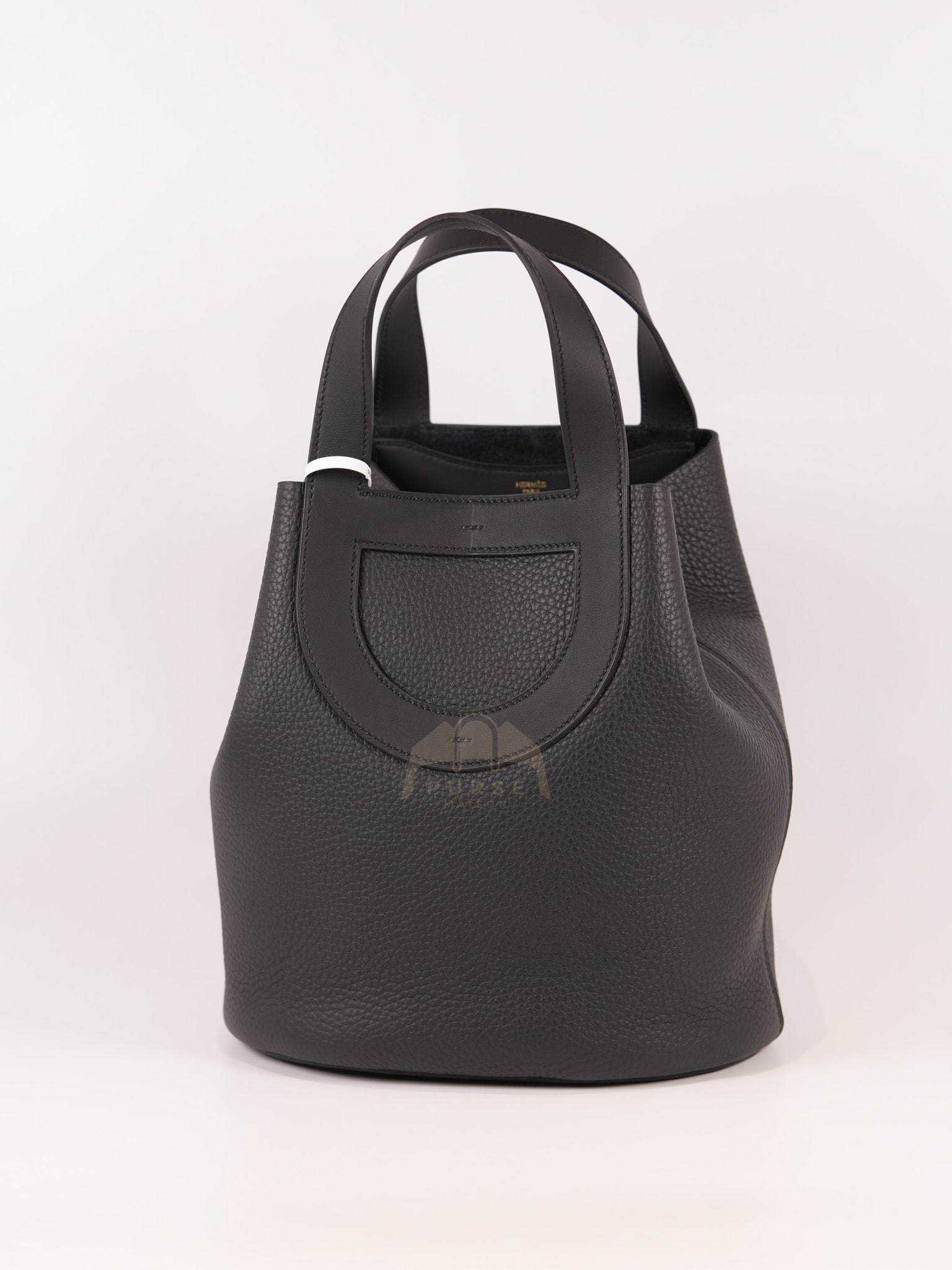 In The Loop 22 in Black Togo Leather and Palladium Hardware Stamp K (2025) | Purse Maison Luxury Bags Shop