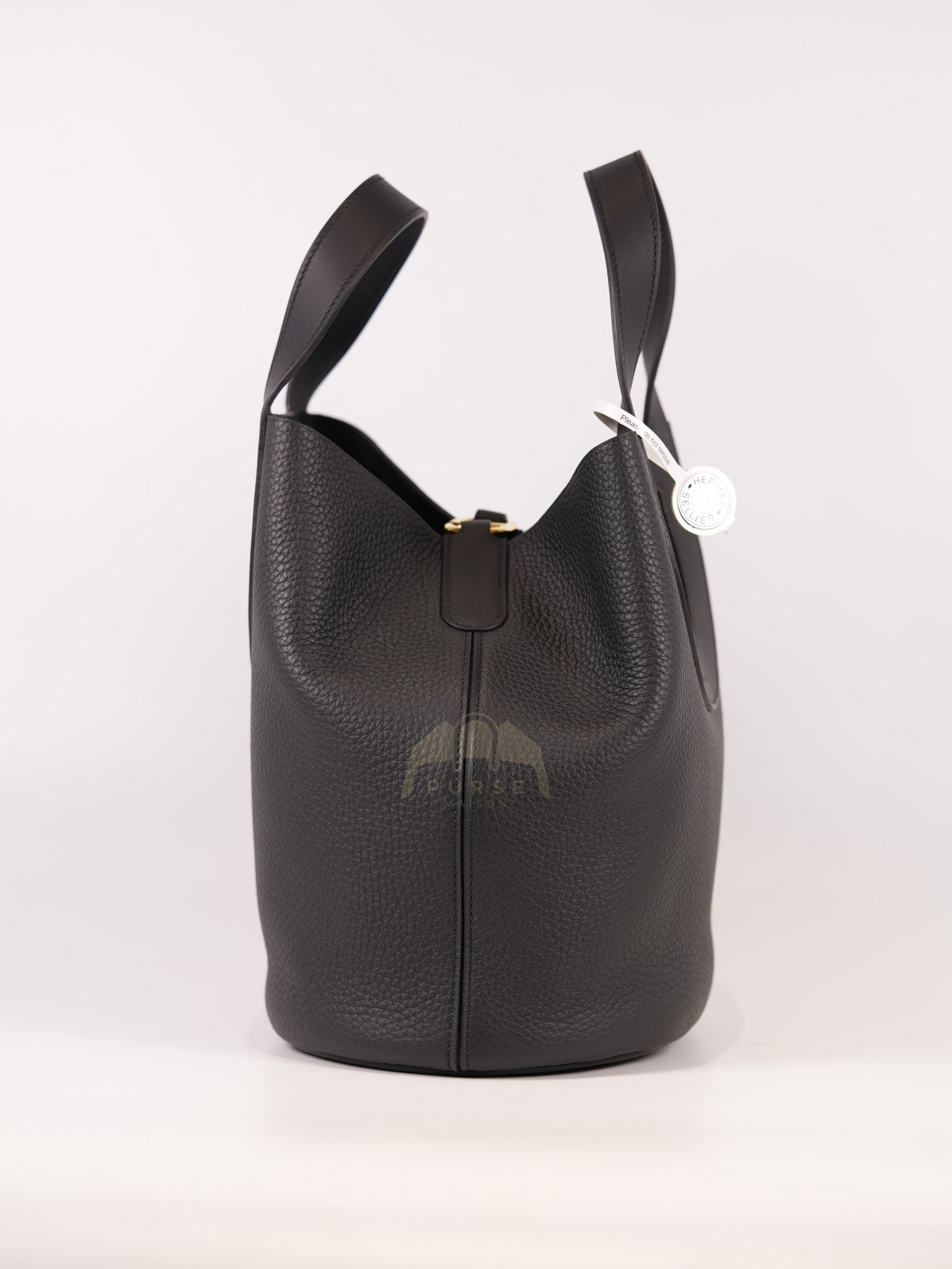 In The Loop 22 in Black Togo Leather and Palladium Hardware Stamp K (2025) | Purse Maison Luxury Bags Shop