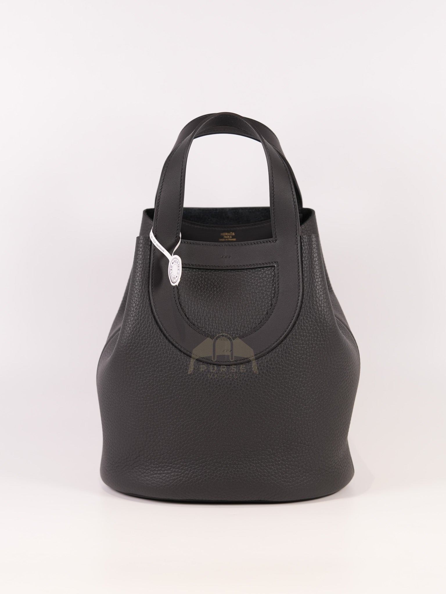 In The Loop 22 in Black Togo Leather and Palladium Hardware Stamp K (2025) | Purse Maison Luxury Bags Shop