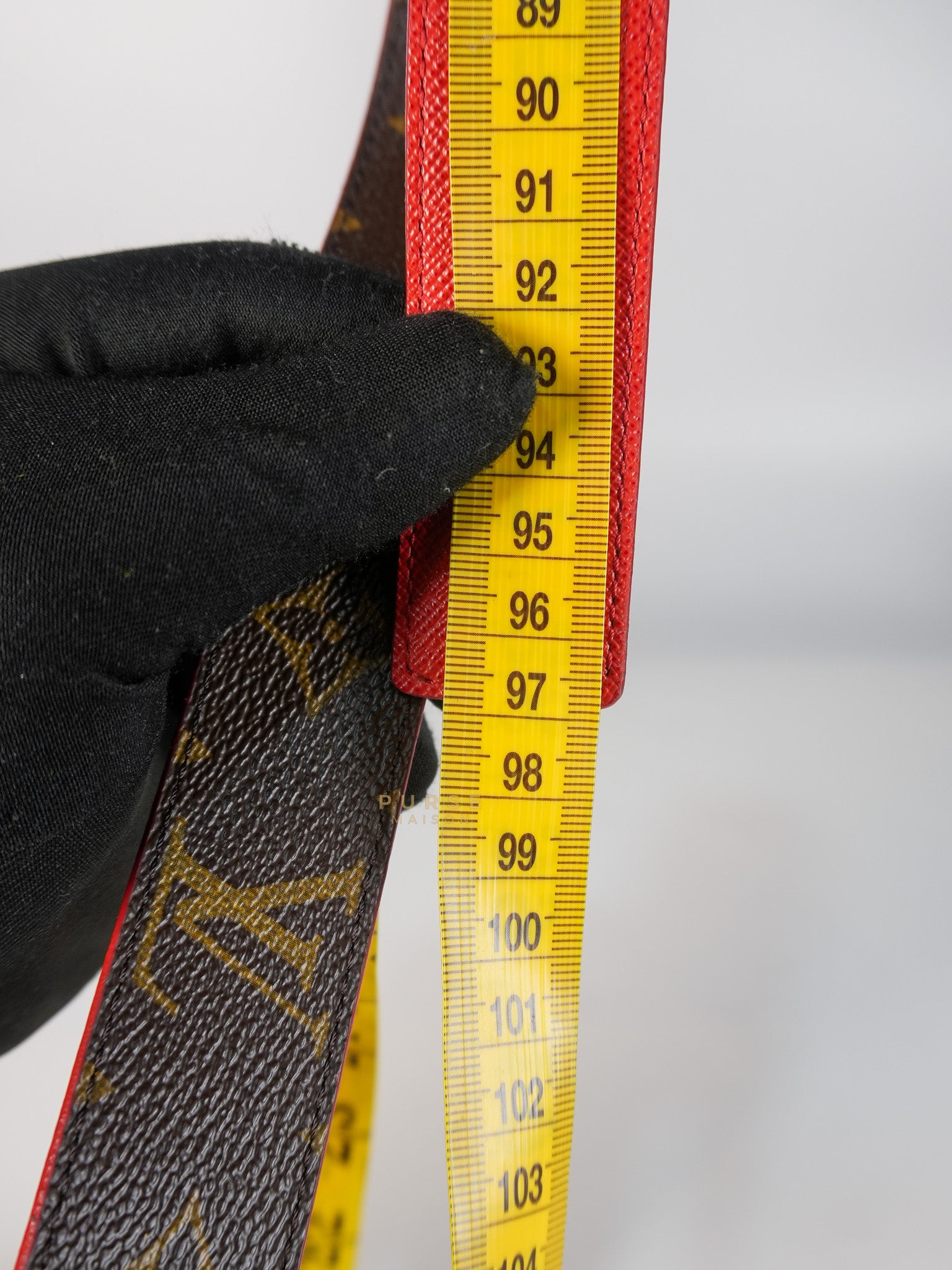 Initiales 30mm Reversible Belt in Brown/Red Size 80 (Date Code: M9498) | Purse Maison Luxury Bags Shop