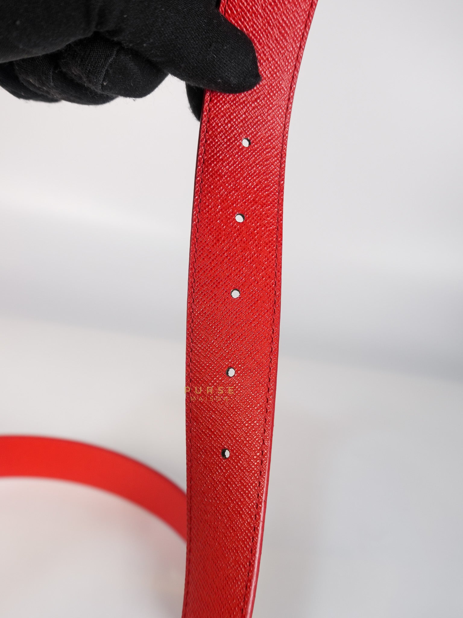 Initiales 30mm Reversible Belt in Brown/Red Size 80 (Date Code: M9498) | Purse Maison Luxury Bags Shop