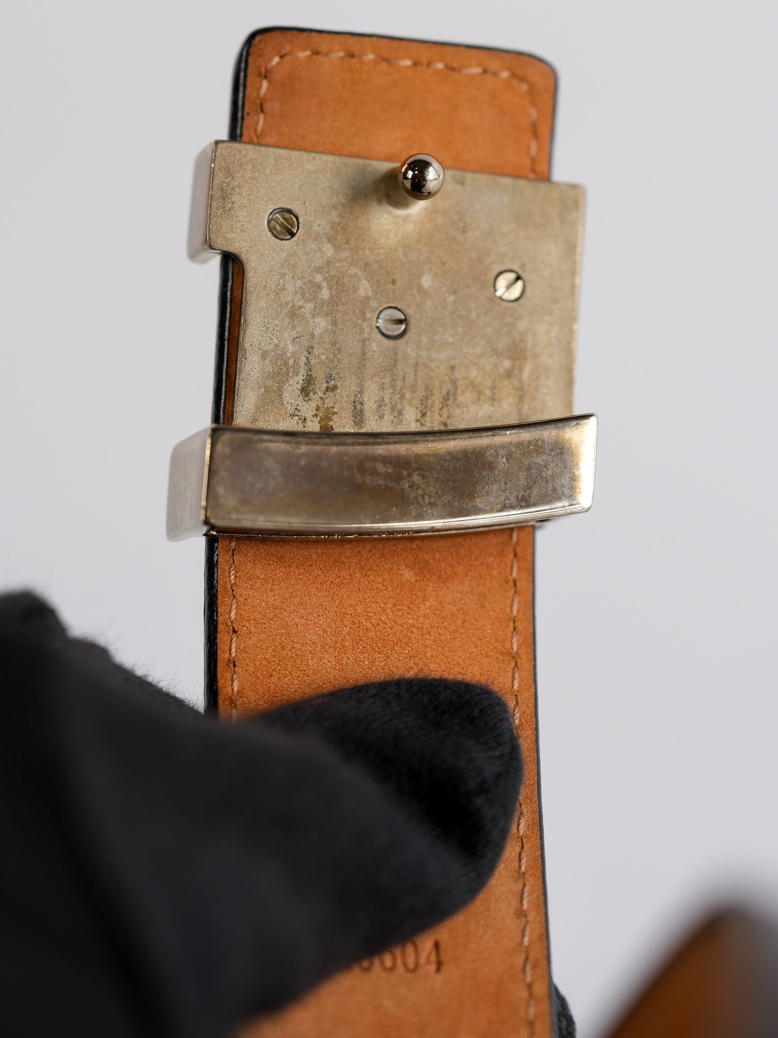 Initiales Black Epi Leather Belt 85 cm | Purse Maison Luxury Bags Shop