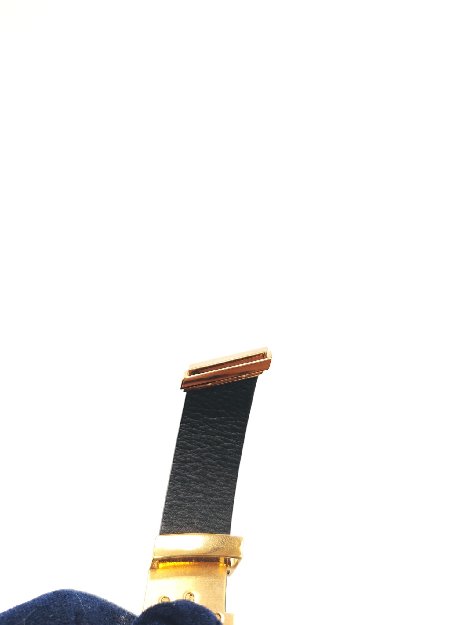 Initiales Black Reversible Belt (20mm) in Calfskin Leather Size 80 (Date Code: M9578) | Purse Maison Luxury Bags Shop