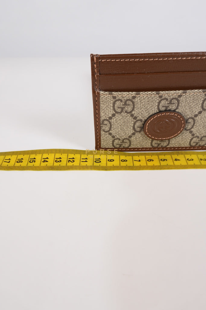 Interlocking G Card Case in Supreme Monogram Canvas | Purse Maison Luxury Bags Shop