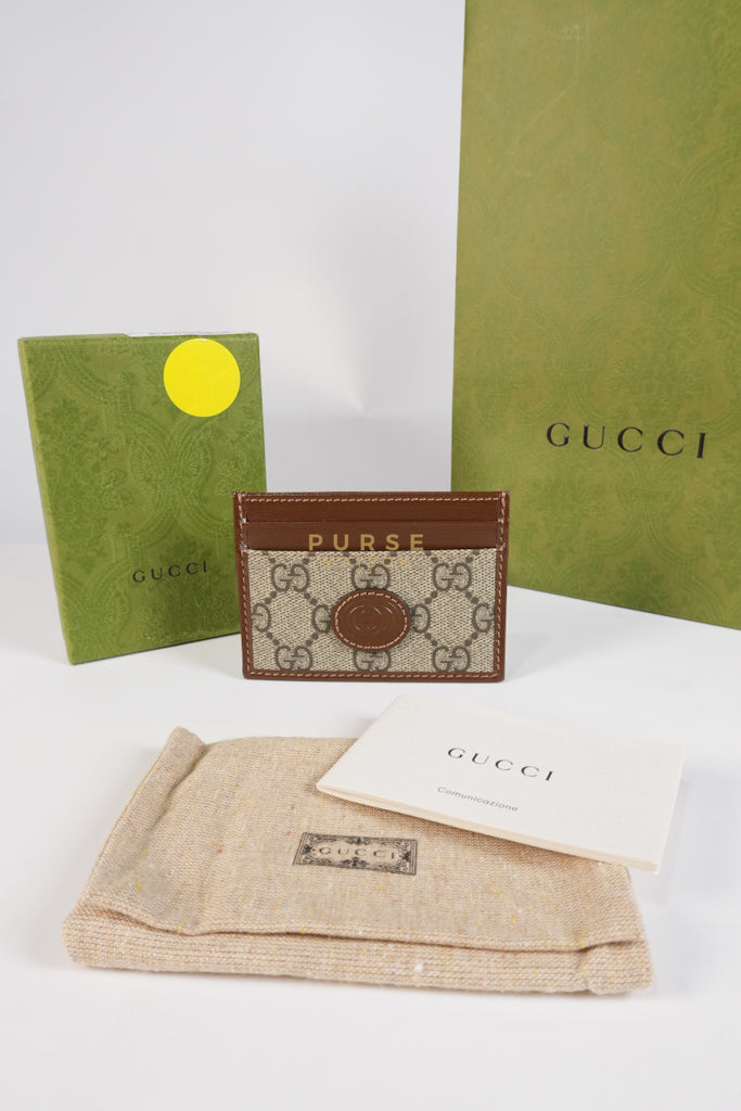 Interlocking G Card Case in Supreme Monogram Canvas | Purse Maison Luxury Bags Shop