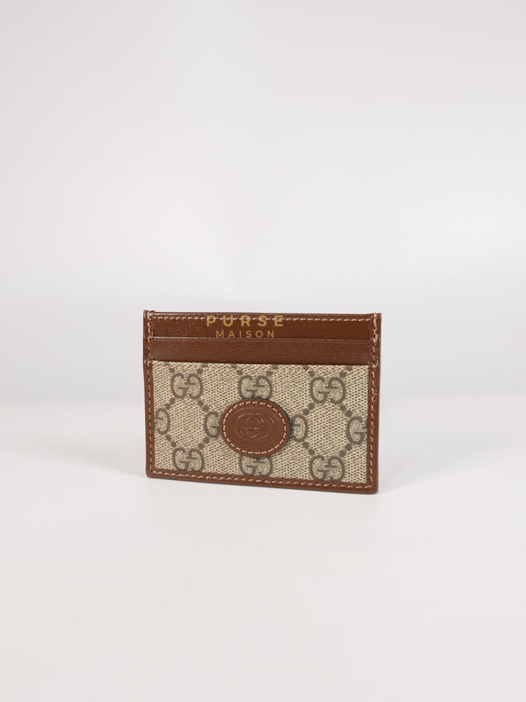 Interlocking G Card Case in Supreme Monogram Canvas | Purse Maison Luxury Bags Shop