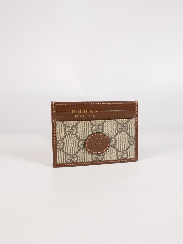 Interlocking G Card Case in Supreme Monogram Canvas | Purse Maison Luxury Bags Shop