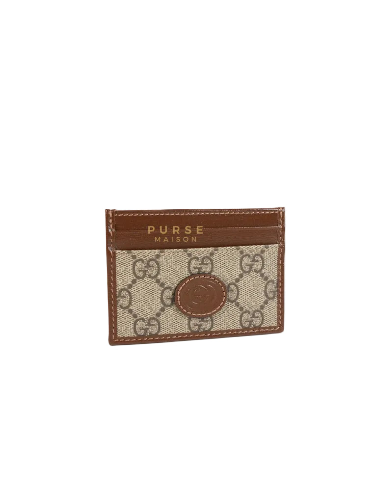 Interlocking G Card Case in Supreme Monogram Canvas | Purse Maison Luxury Bags Shop