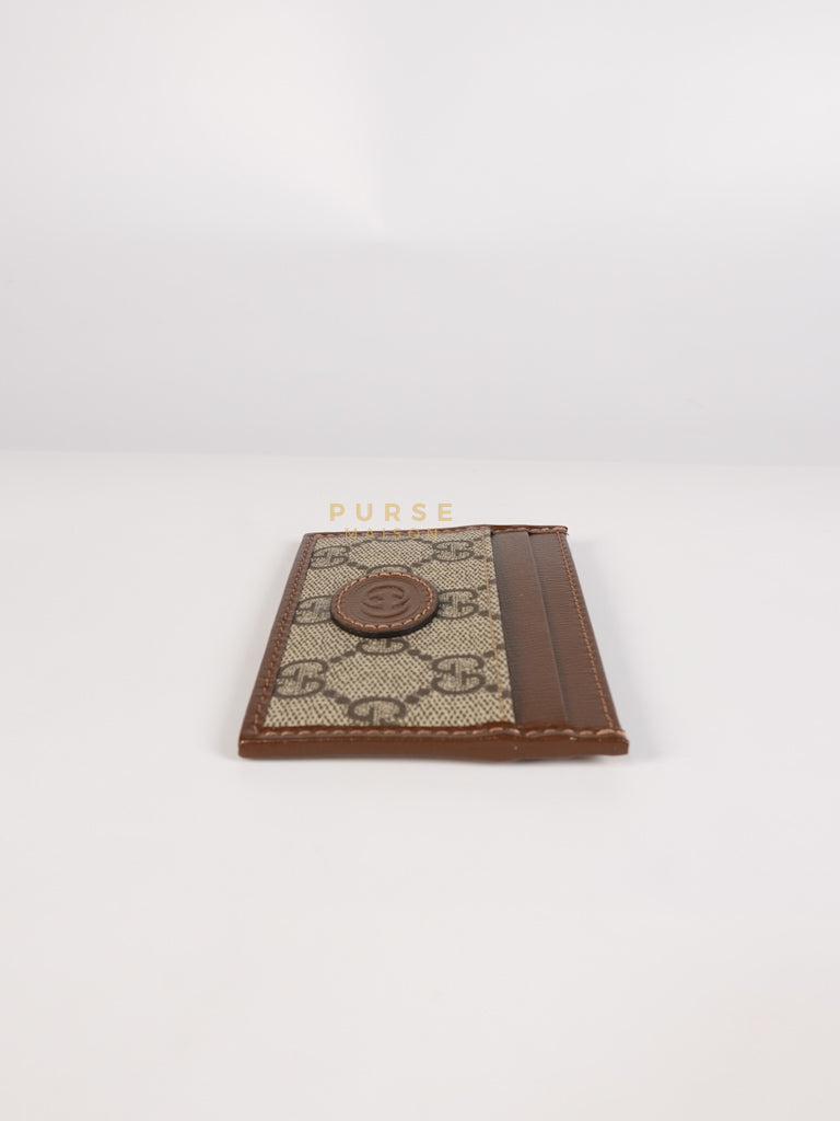 Interlocking G Card Case in Supreme Monogram Canvas | Purse Maison Luxury Bags Shop