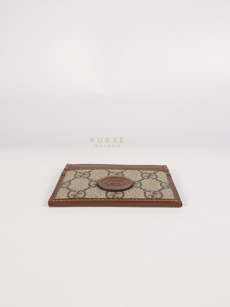 Interlocking G Card Case in Supreme Monogram Canvas | Purse Maison Luxury Bags Shop