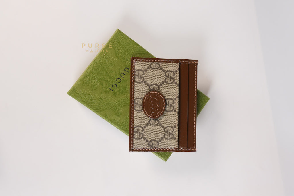 Interlocking G Card Case in Supreme Monogram Canvas | Purse Maison Luxury Bags Shop