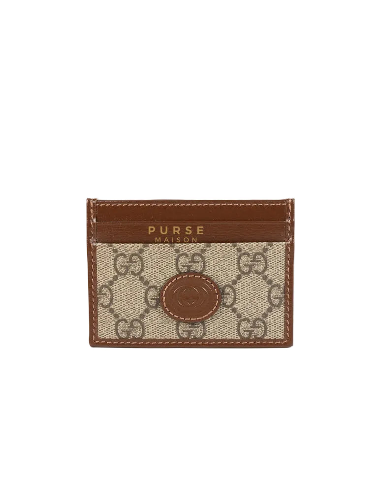 Interlocking G Card Case in Supreme Monogram Canvas | Purse Maison Luxury Bags Shop