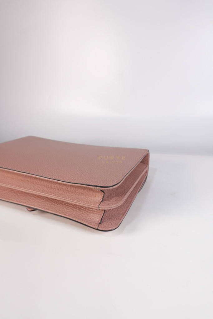 Interlocking G Medium in Pink Grained Calfskin Leather Chain Strap Bag | Purse Maison Luxury Bags Shop