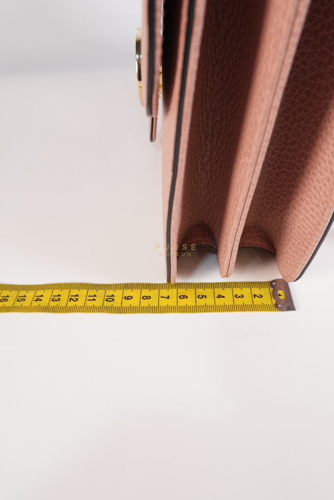 Interlocking G Medium in Pink Grained Calfskin Leather Chain Strap Bag | Purse Maison Luxury Bags Shop