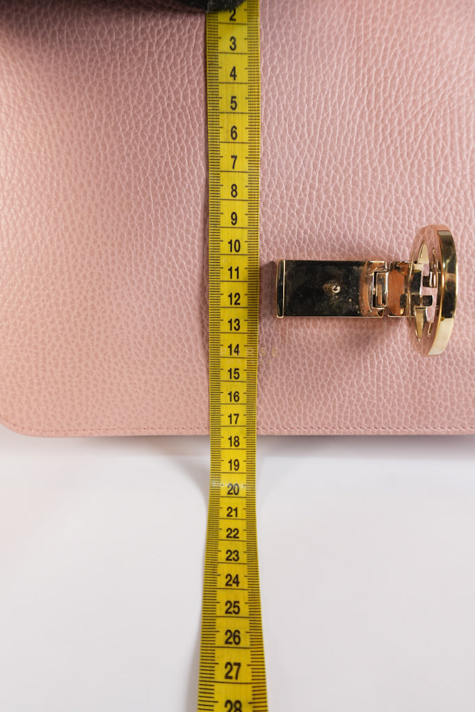 Interlocking G Medium in Pink Grained Calfskin Leather Chain Strap Bag | Purse Maison Luxury Bags Shop