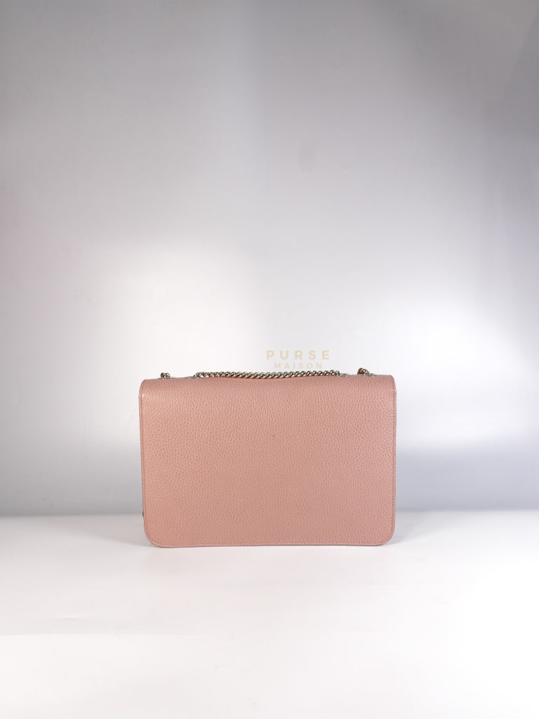 Interlocking G Medium in Pink Grained Calfskin Leather Chain Strap Bag | Purse Maison Luxury Bags Shop