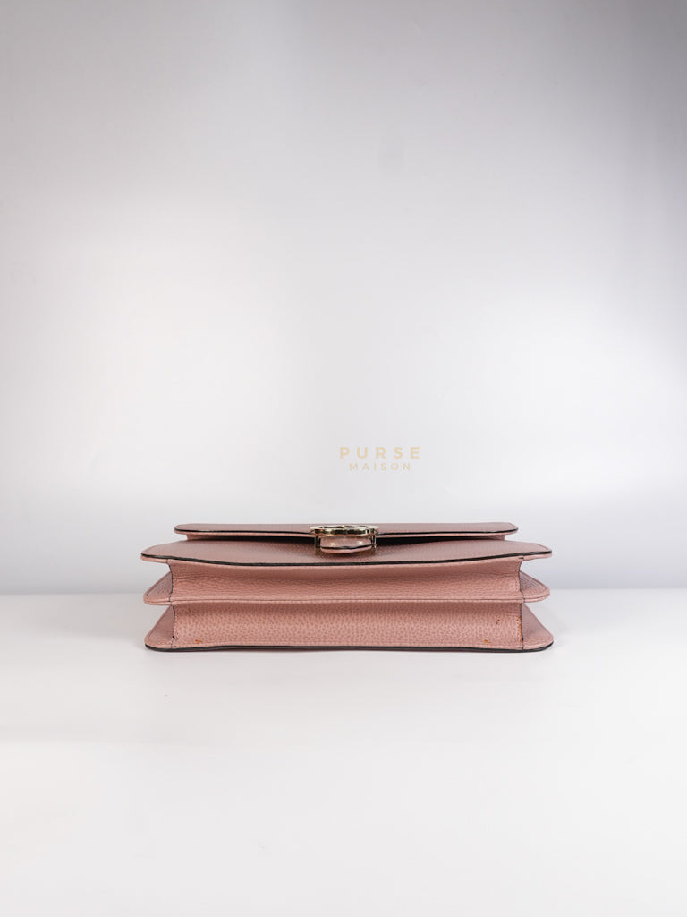 Interlocking G Medium in Pink Grained Calfskin Leather Chain Strap Bag | Purse Maison Luxury Bags Shop