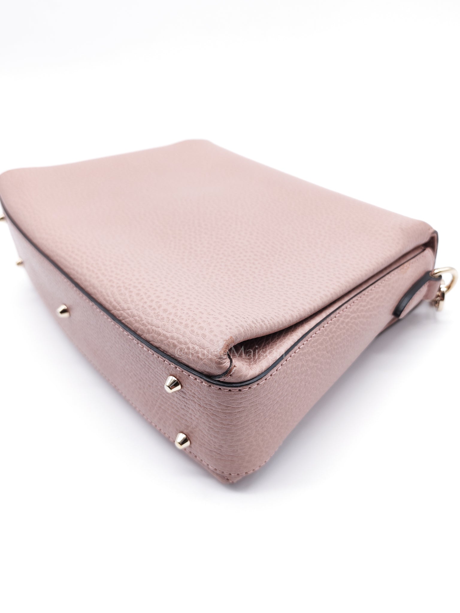 Interlocking G Medium Top Handle in Pink Grained Calfskin Leather Crossbody Bag | Purse Maison Luxury Bags Shop