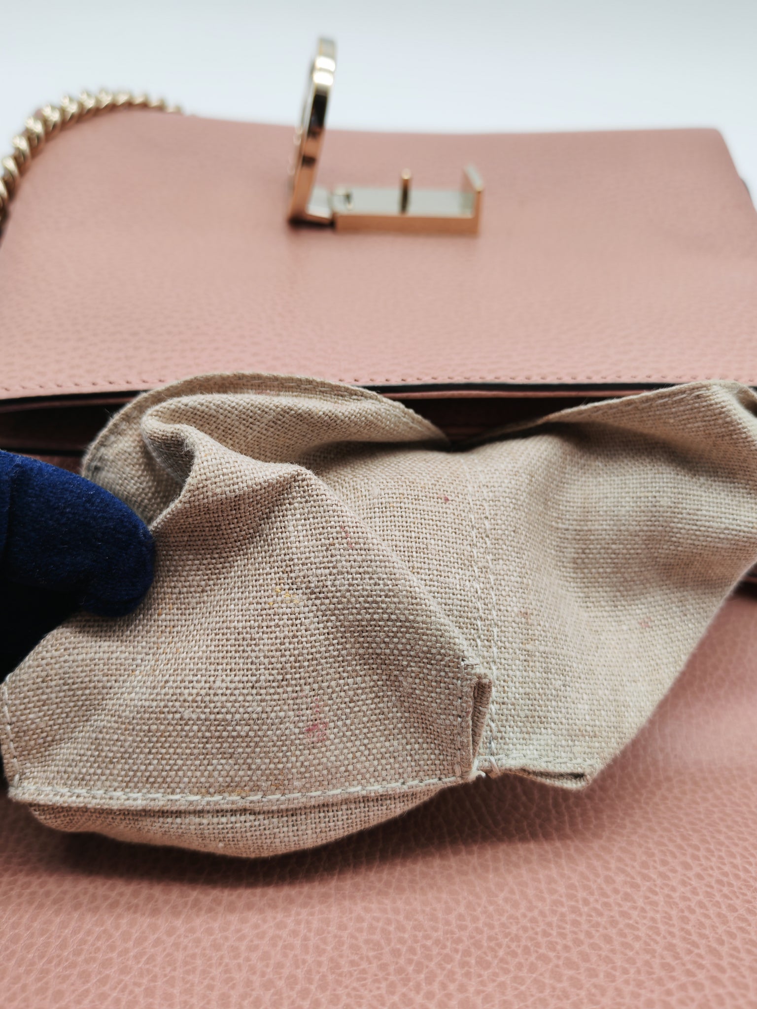 Interlocking G Medium Top Handle in Pink Grained Calfskin Leather Crossbody Bag | Purse Maison Luxury Bags Shop