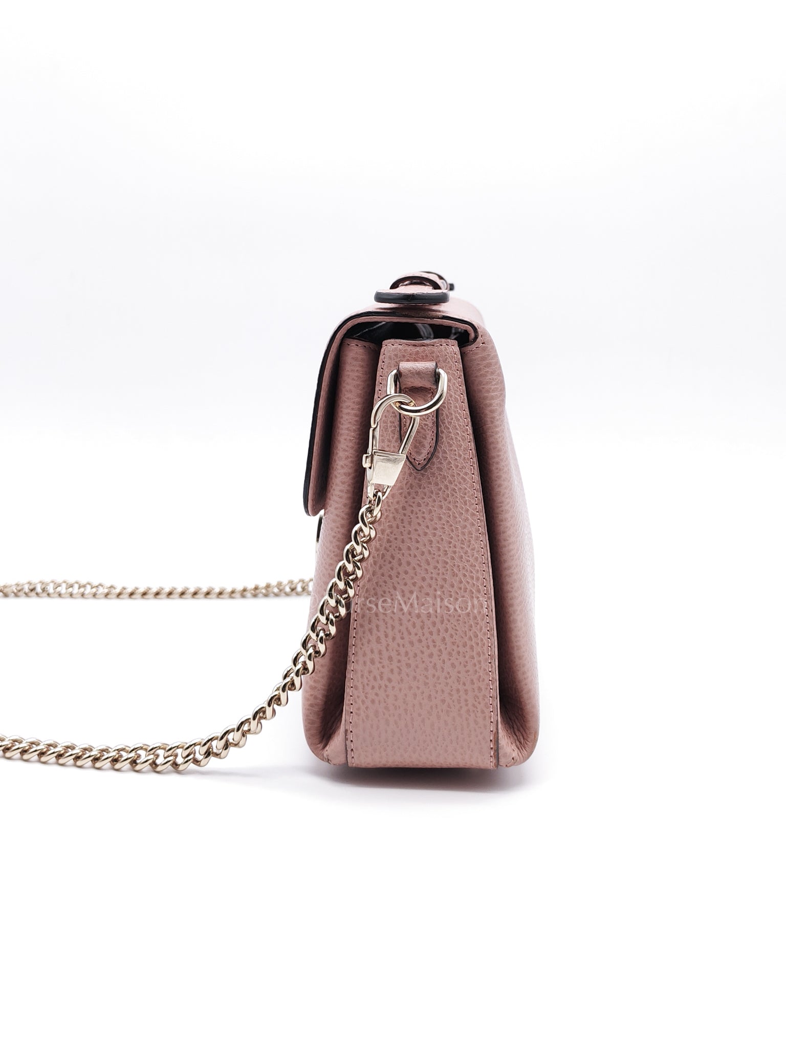 Interlocking G Medium Top Handle in Pink Grained Calfskin Leather Crossbody Bag | Purse Maison Luxury Bags Shop