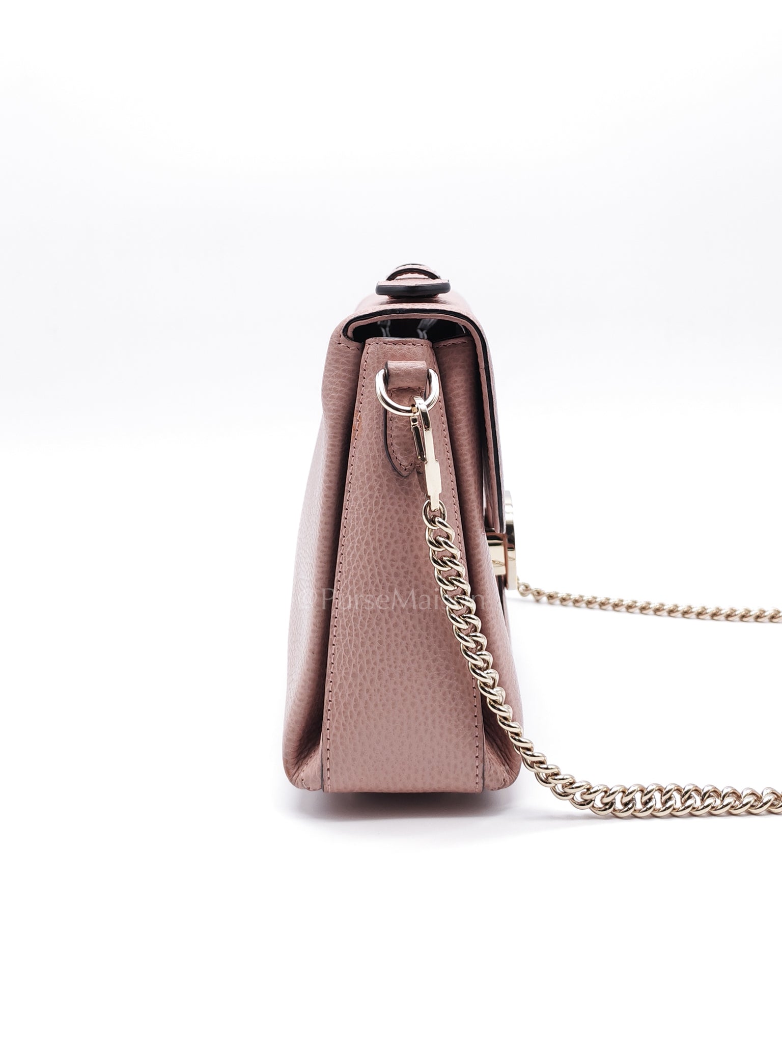 Interlocking G Medium Top Handle in Pink Grained Calfskin Leather Crossbody Bag | Purse Maison Luxury Bags Shop