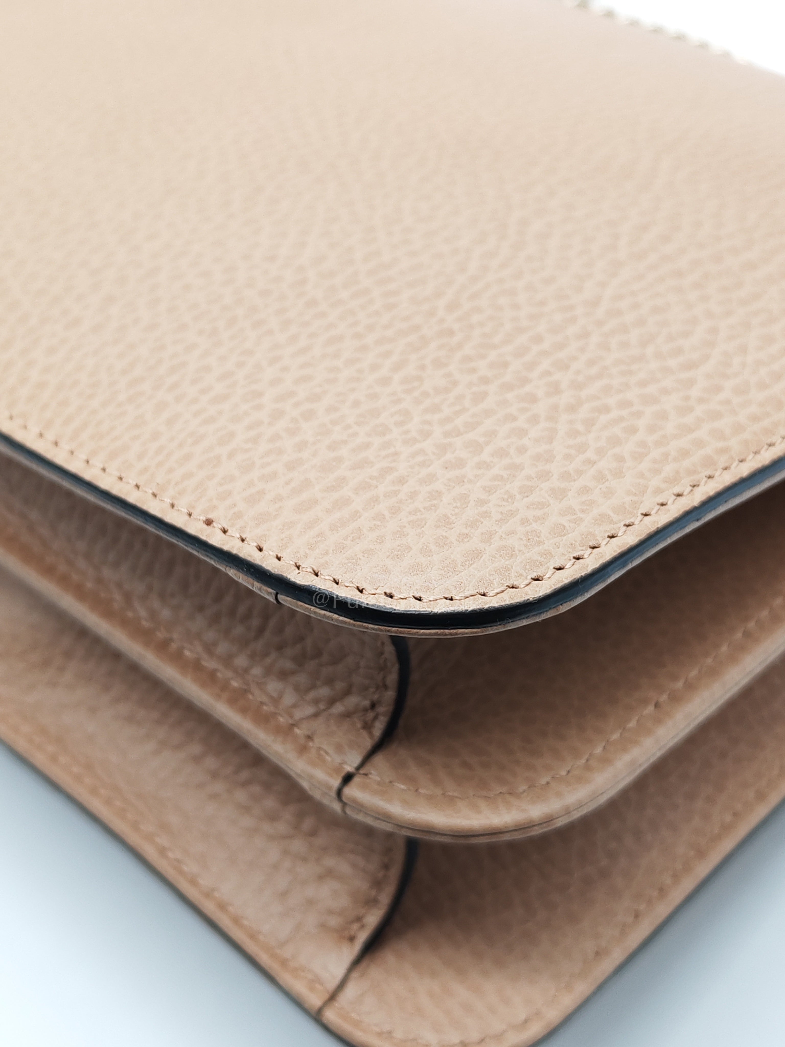 Interlocking G Shoulder Bag in Beige Dollar Calfksin Leather & Light Gold Hardware | Purse Maison Luxury Bags Shop