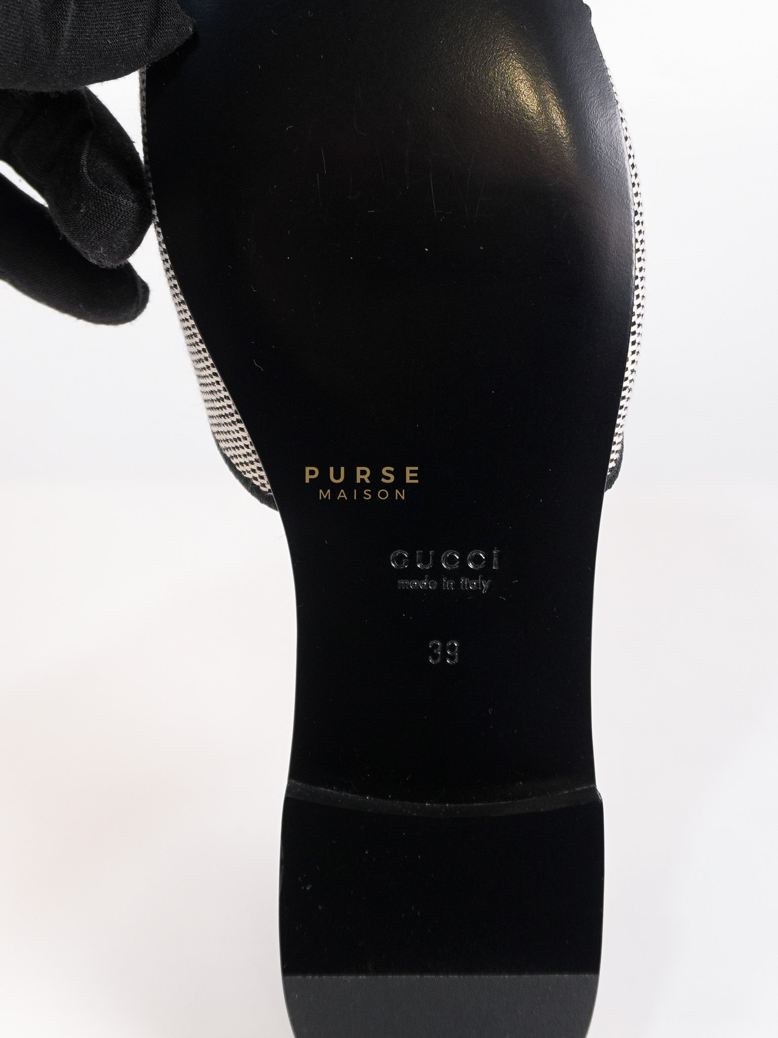 Interlocking G Slide Sandals in Black Size 39 EU (24.5cm) | Purse Maison Luxury Bags Shop