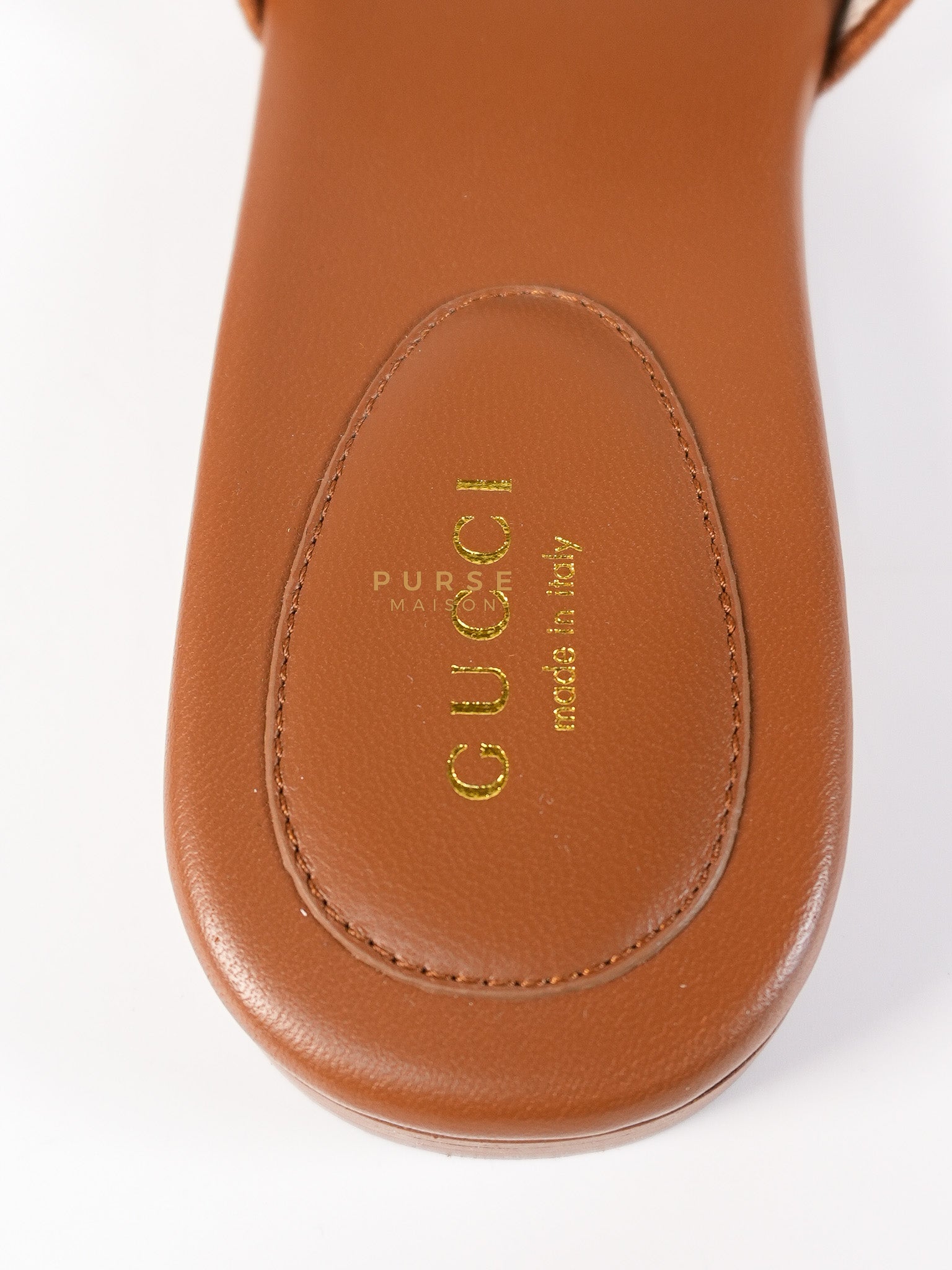 Interlocking G Slide Sandlas in Tan Size 37 EU (23cm) | Purse Maison Luxury Bags Shop