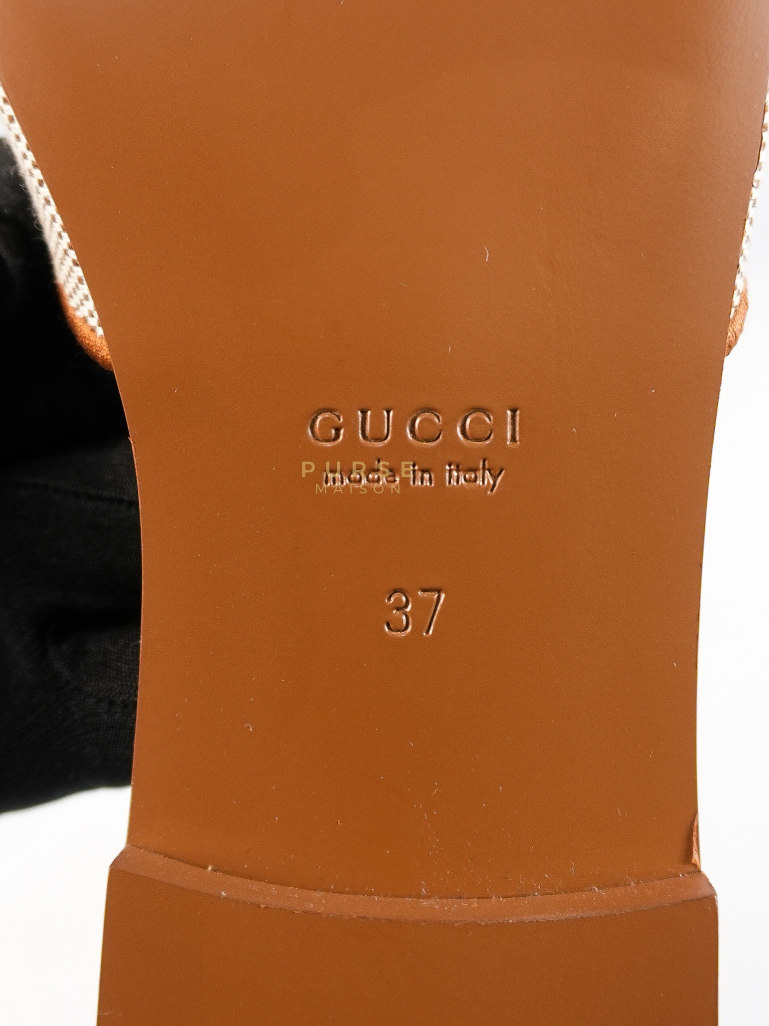 Interlocking G Slide Sandlas in Tan Size 37 EU (23cm) | Purse Maison Luxury Bags Shop