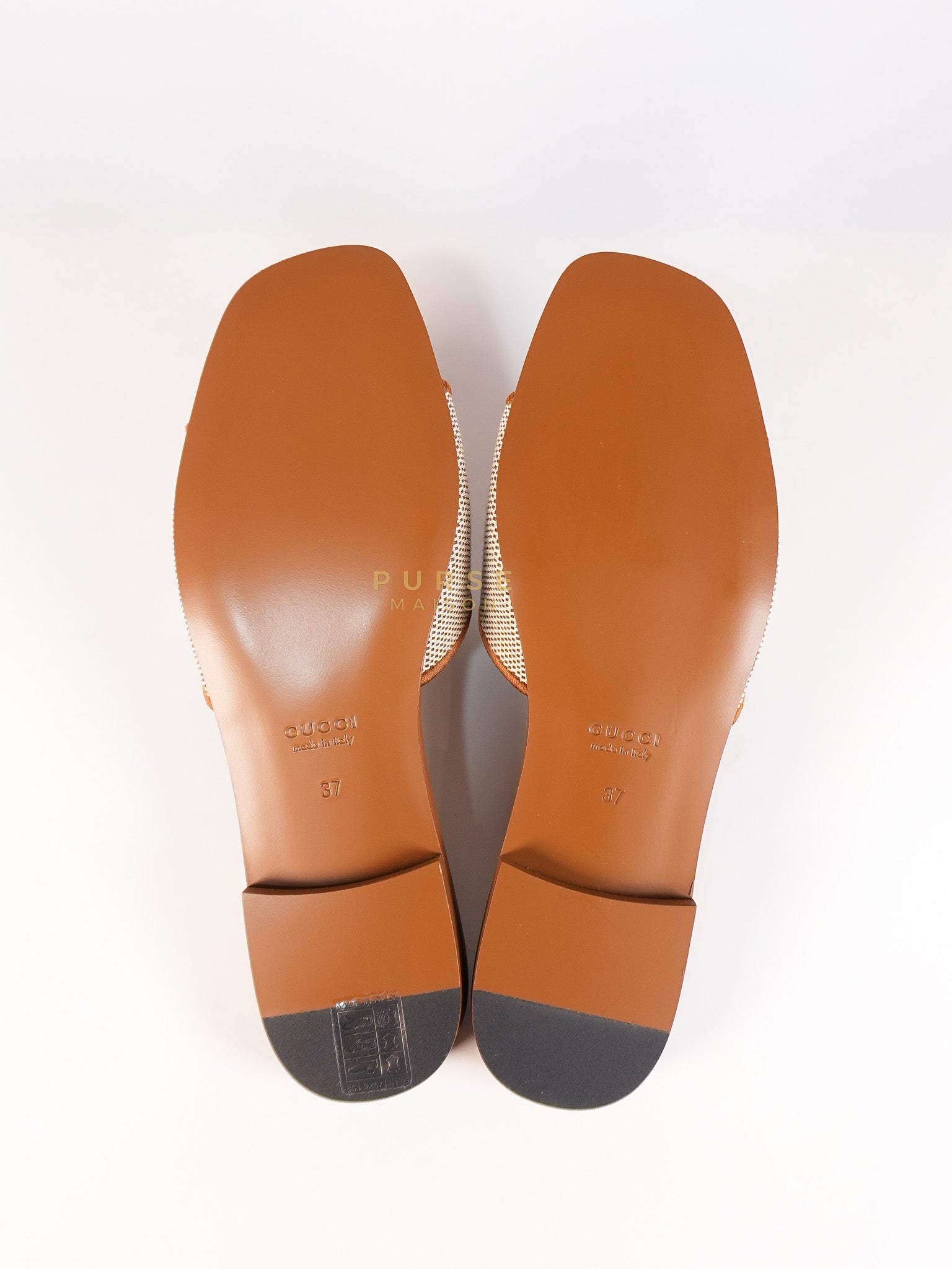 Interlocking G Slide Sandlas in Tan Size 37 EU (23cm) | Purse Maison Luxury Bags Shop